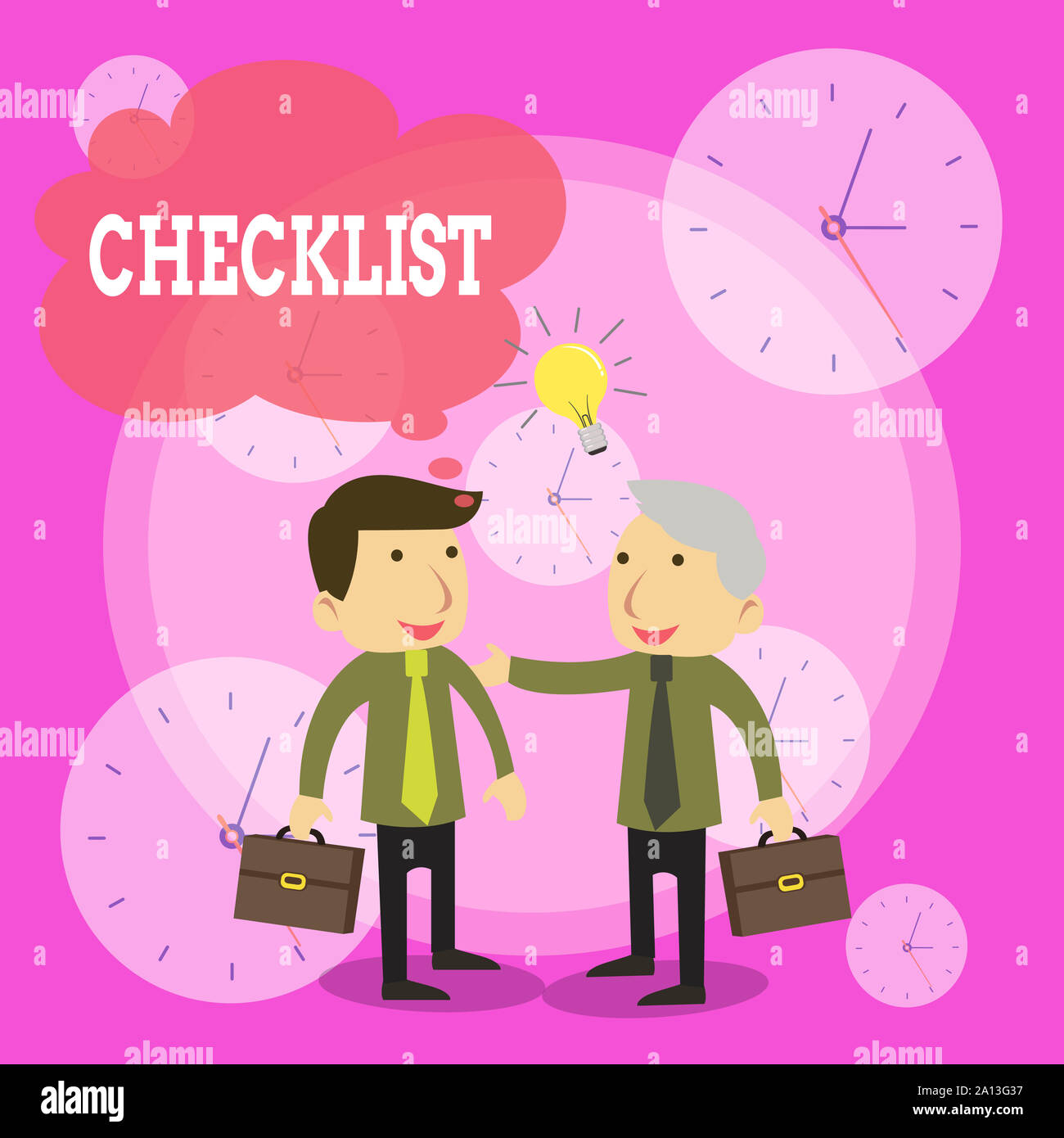 Conceptual hand writing showing Checklist. Concept meaning List down of