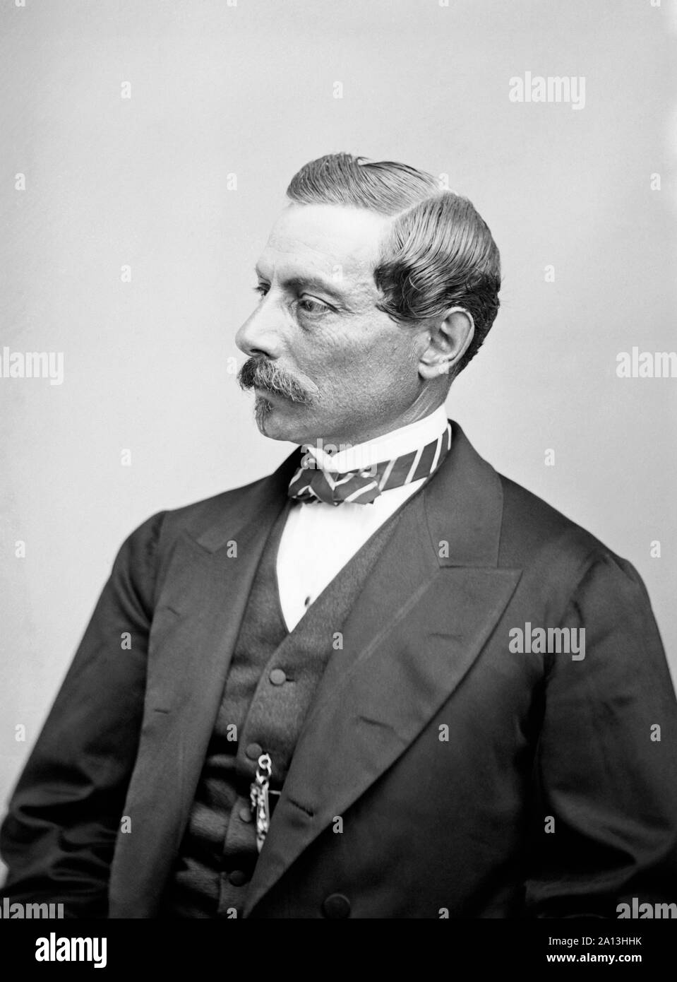 Portrait of Confederate General Pierre G.T. Beauregard, circa 1860. Stock Photo