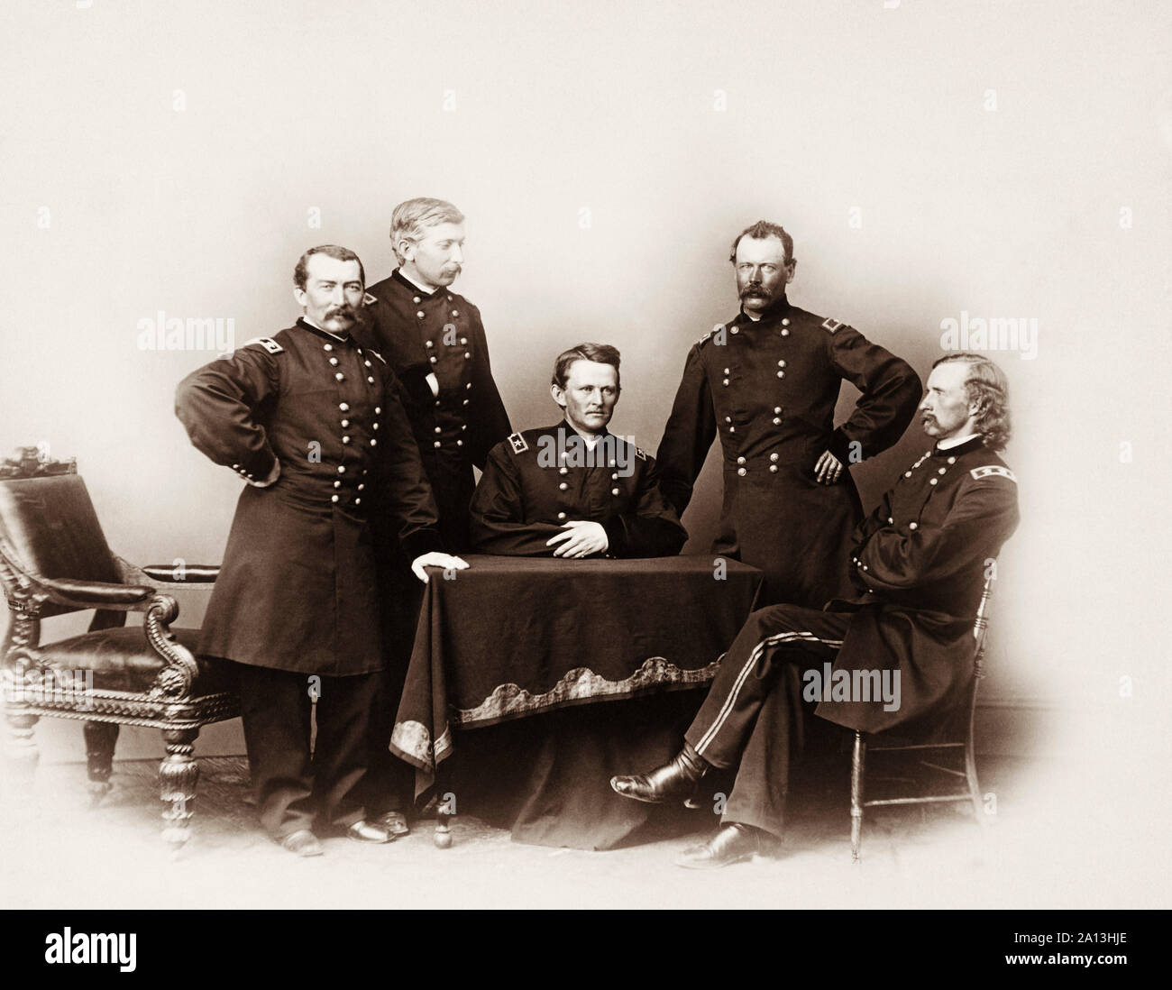 Generals of the Union Cavalry Corps. Stock Photo
