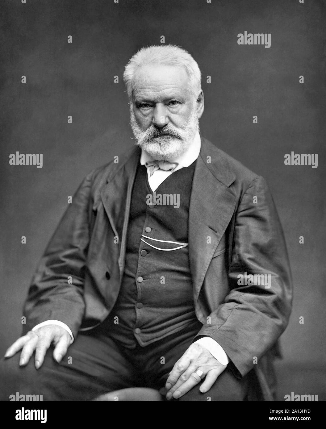 Portrait of novelist Victor Hugo. Stock Photo