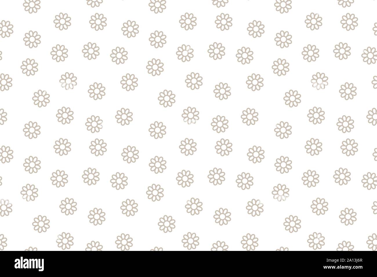 Simplistic Beige Patterns Pattern beige flower seamless, simple textile print. Vector ...