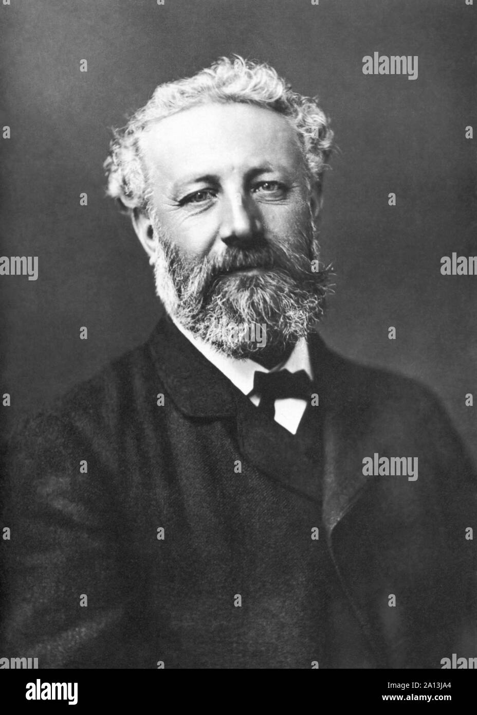 Portrait of French novelist Jules Verne. Stock Photo