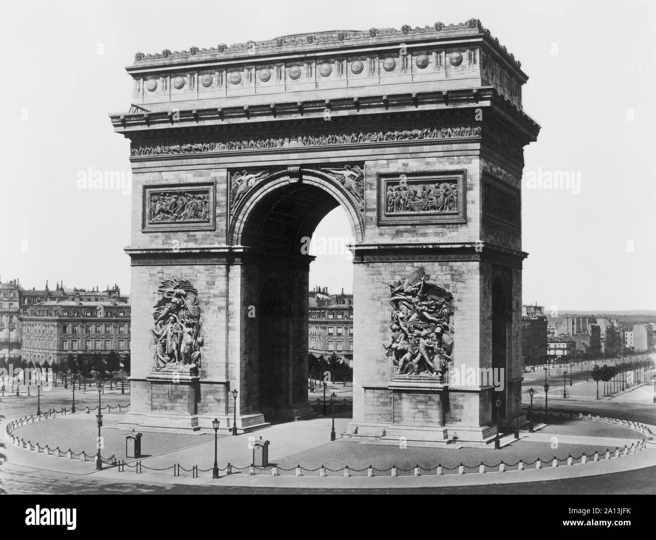 The Arc de Triomphe de l'Etoile, Paris, France. Stock Photo