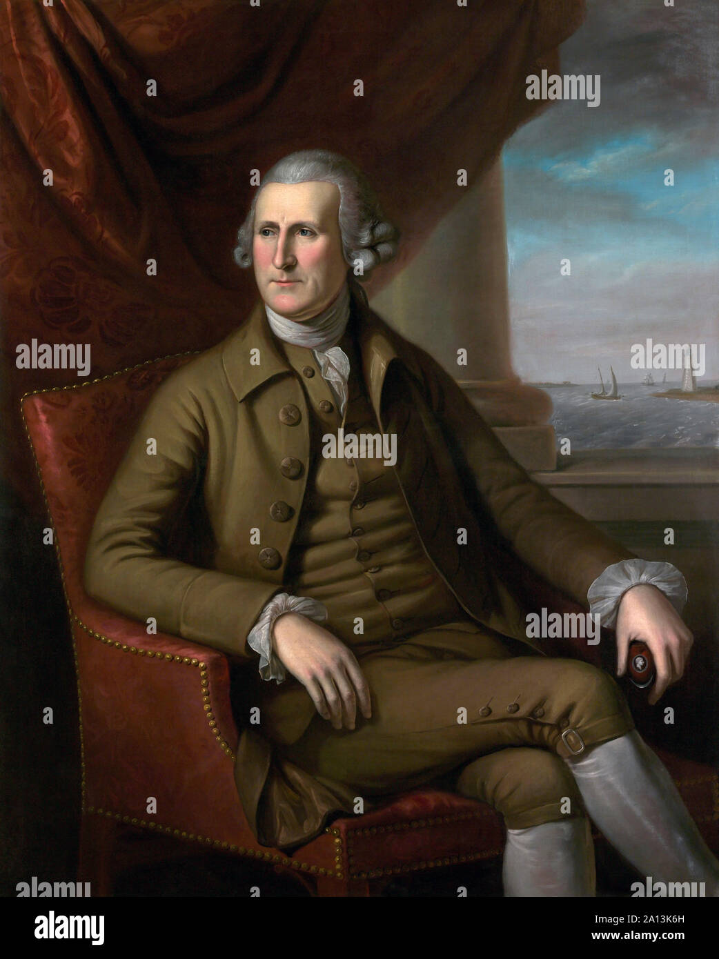 Portrait of Thomas Willing, an American entrepreneur. Stock Photo