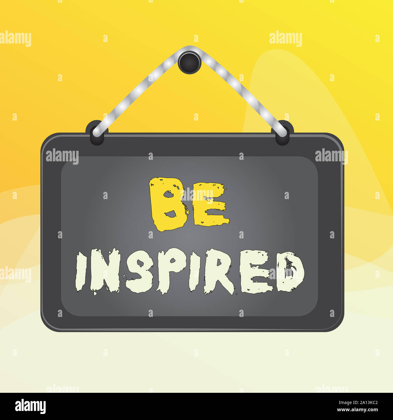 Inspired Notes Writing note showing Be Inspired. Business concept for extraordinary ...
