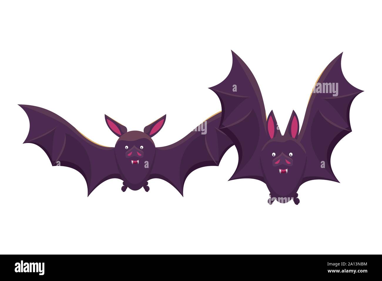 halloween bats flying animals icons Stock Vector Image & Art - Alamy