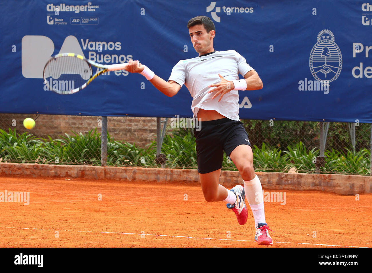 BUENOS AIRES, 23.09.2019: Pol Toledo Bague during the match for the first  round of Challenger ATP of Buenos Aires on Racket Club, Buenos Aires,  Argent Stock Photo - Alamy