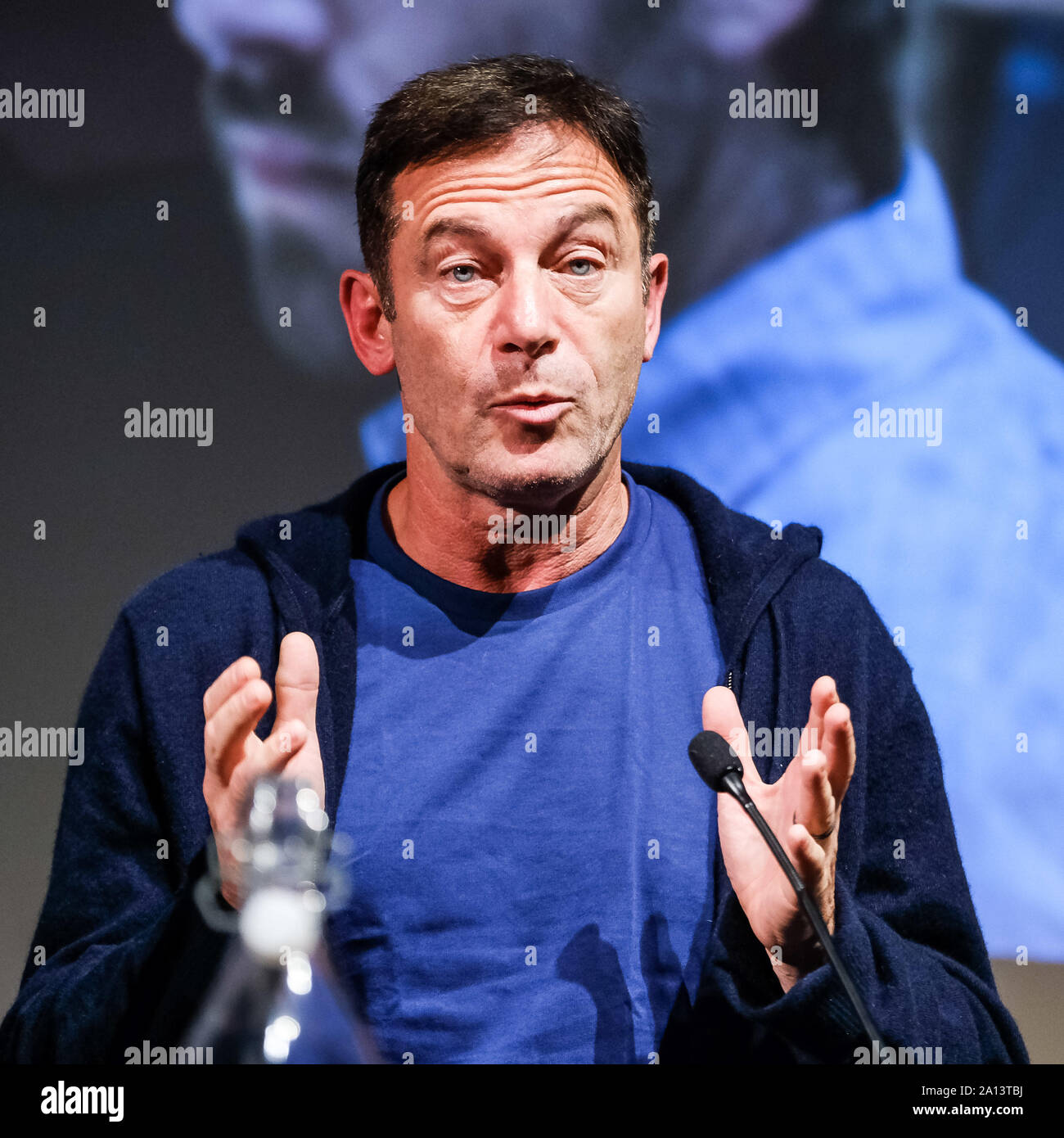 BFI Southbank, London, UK. 23rd Sep, 2019. Jason Isaacs on stage at Mark Kermode in 3d. Jason was discussing his new Sky Cinema Film; Hotel Mumbai. Picture by Credit: Julie Edwards/Alamy Live News Stock Photo