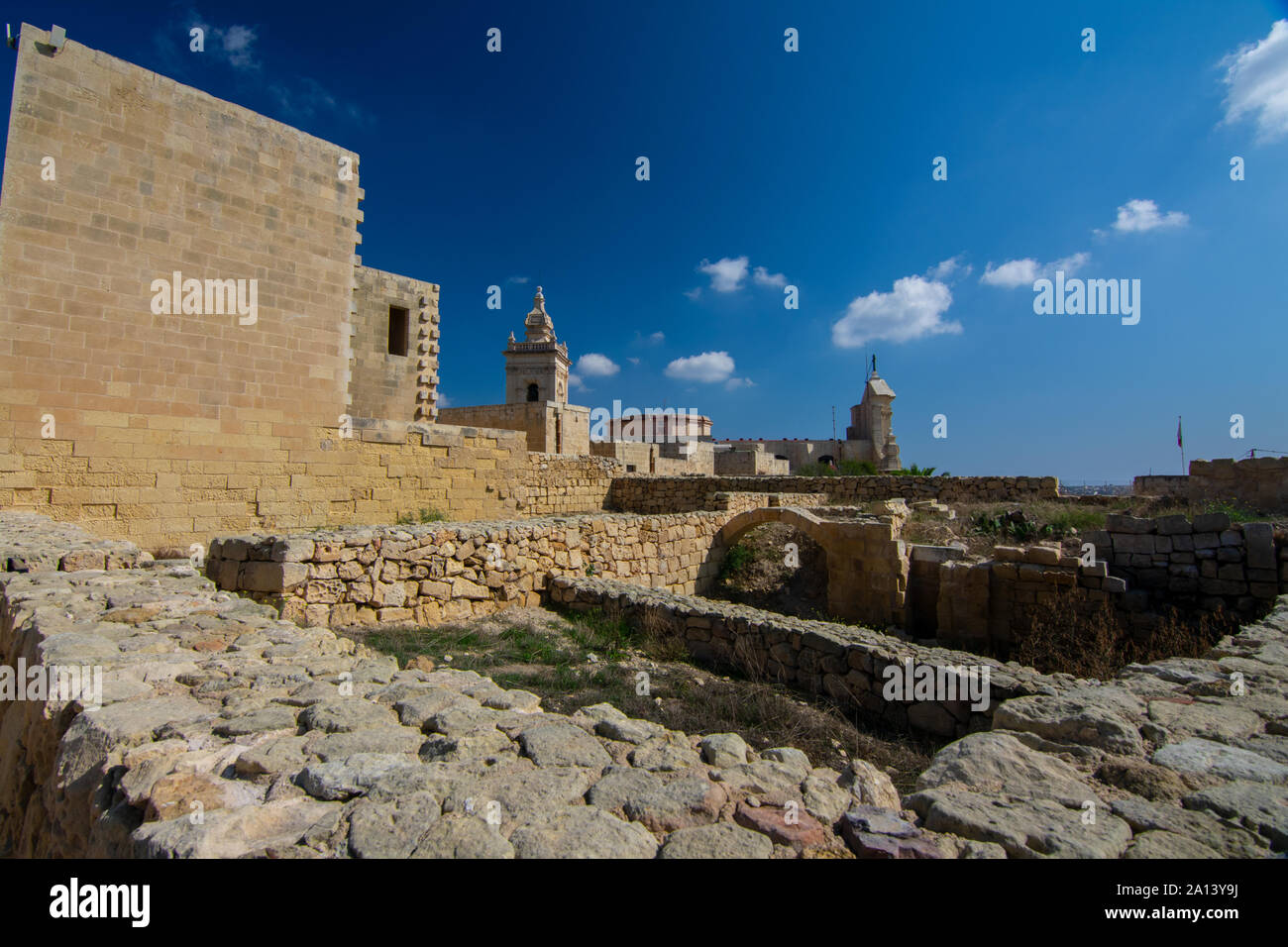 Victoria Rabat Citadel on Gozo Stock Photo