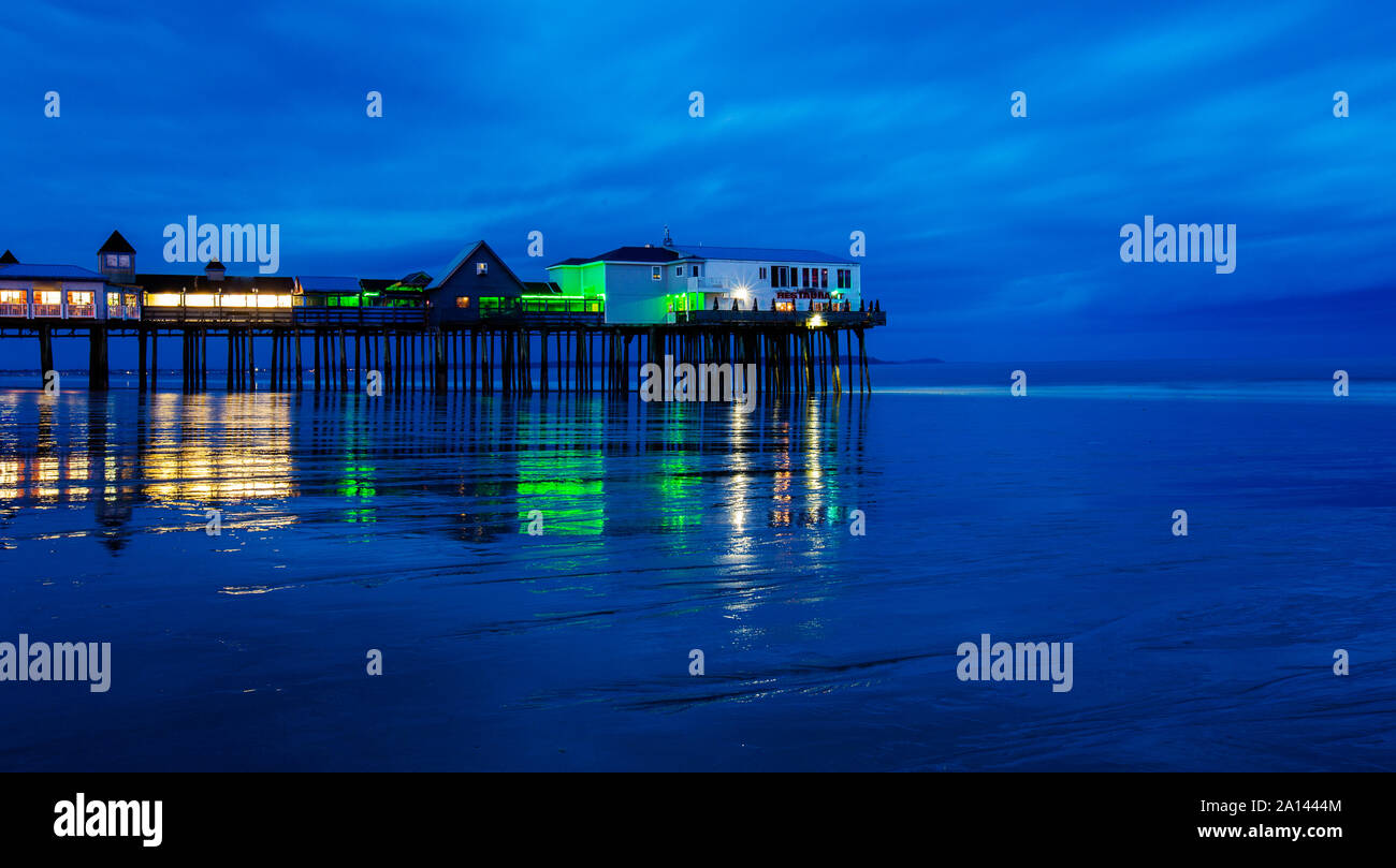 Old Orchard beach blue hour Stock Photo Alamy