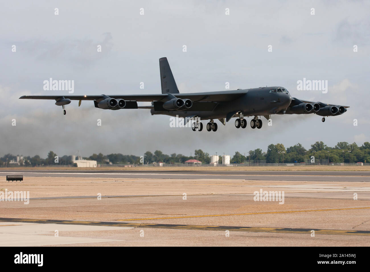 A U.S. Air Force B52H taking off from Barksdale Air Force Base