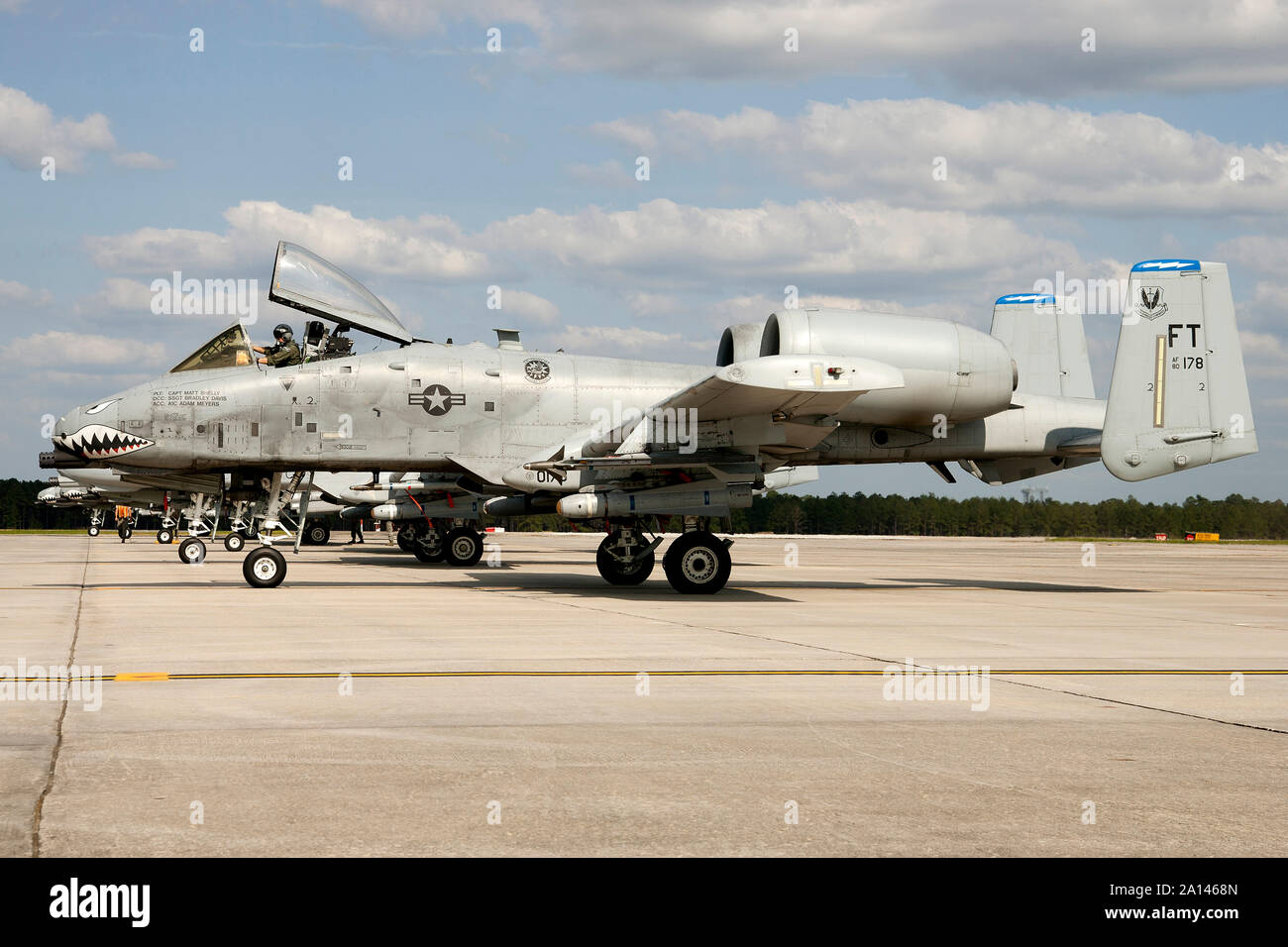 A flight of A-10C Warthogs prepare for departure at Moody Air Force