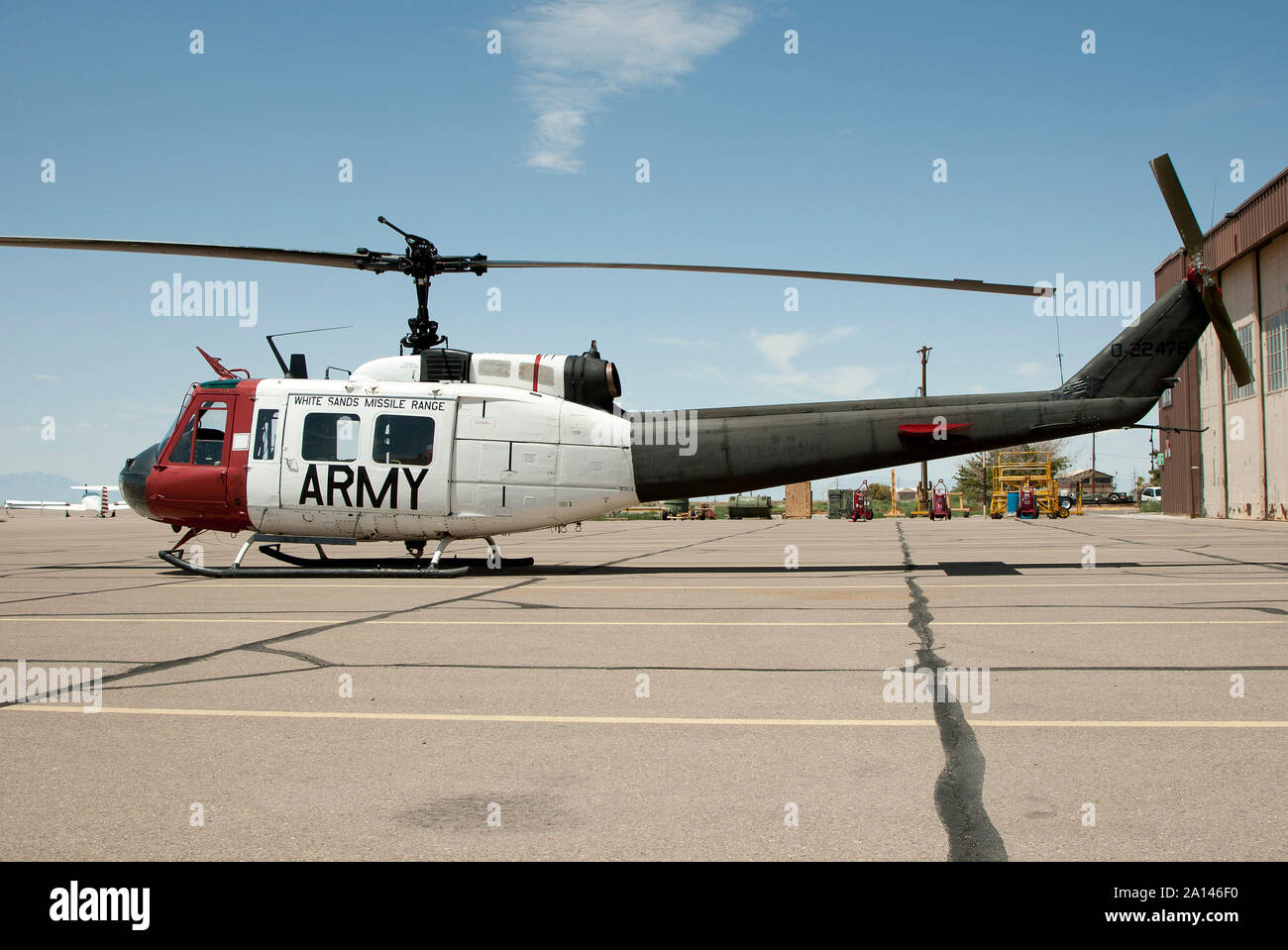 A U.S. Army UH1H of the White Sands Test Center at the White Sands