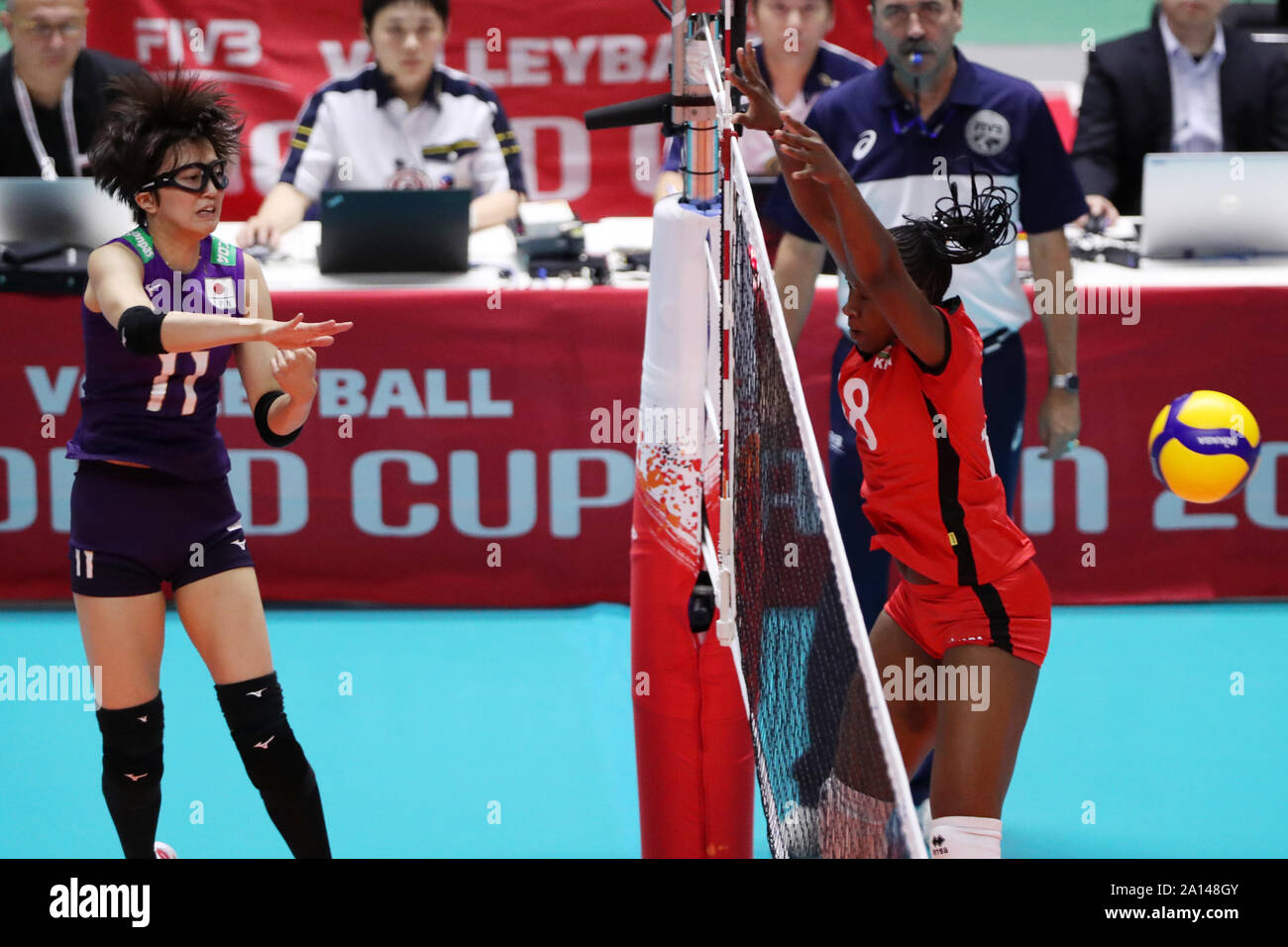 Sapporo, Japan. 23rd Sep, 2019. Yurie Nabeya (JPN) Volleyball 2019 FIVB Volleyball Women's
