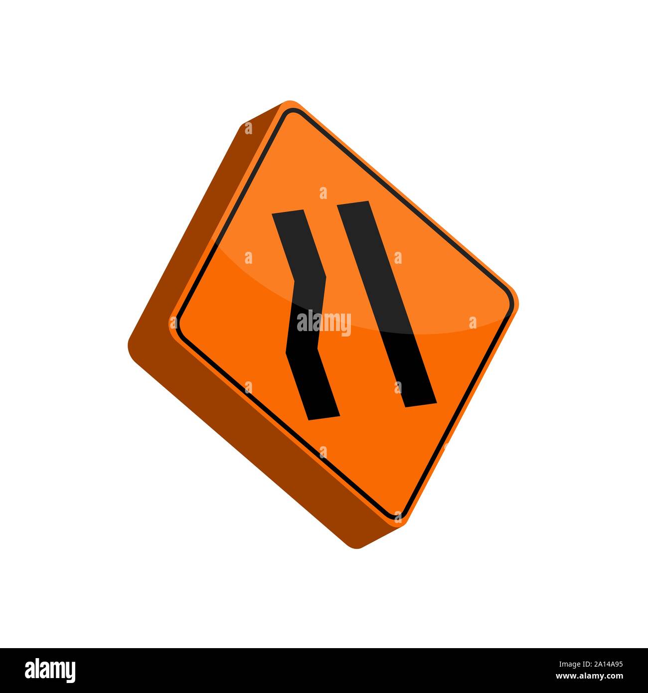 Lane Reduction Sign