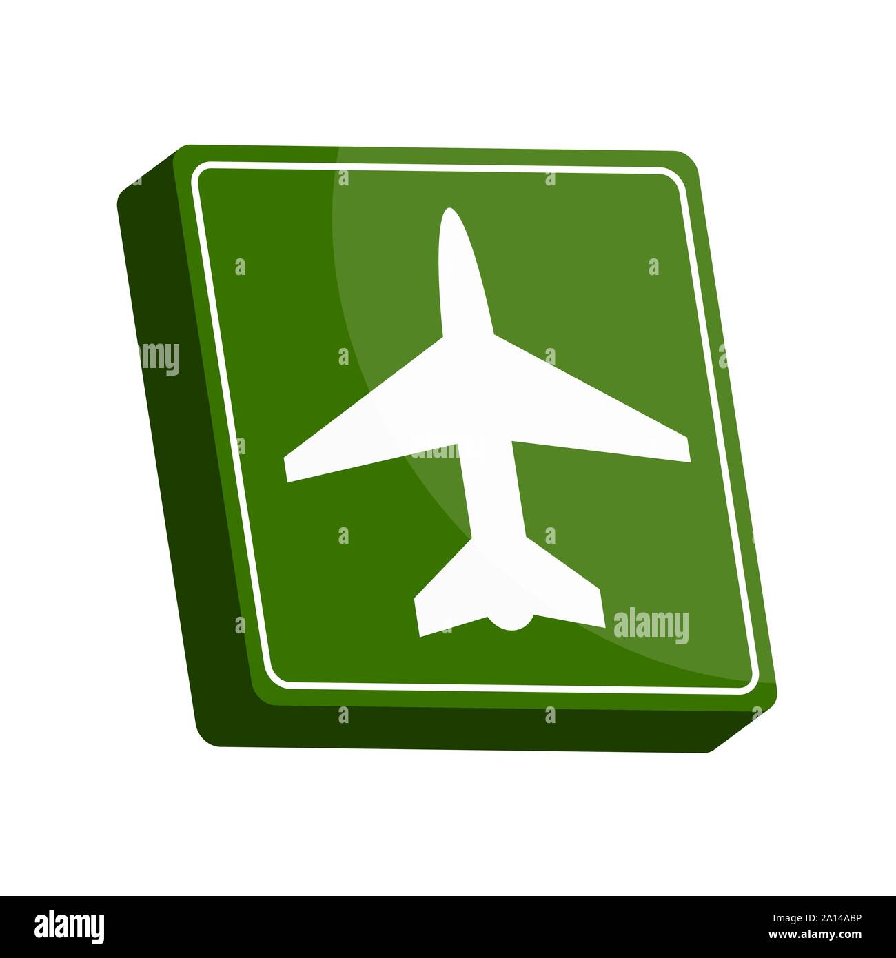 Isolated 3D Traffic Signal Airport Sign Vector Stock Vector Image
