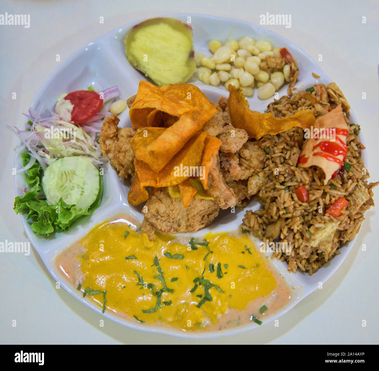 Fresh tiradito ceviche, the Peruvian national dish at a restaurant in