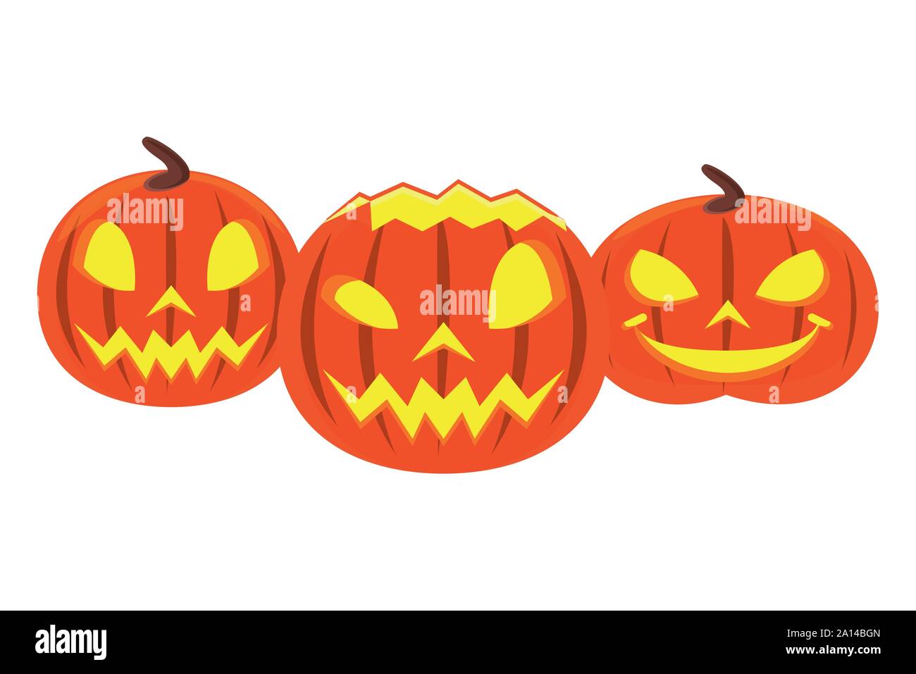 halloween pumpkins with faces icons Stock Vector Image & Art - Alamy