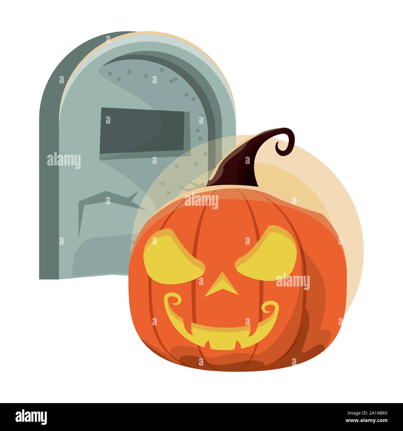 halloween pumpkin with graveyard cemetery Stock Vector Image & Art - Alamy