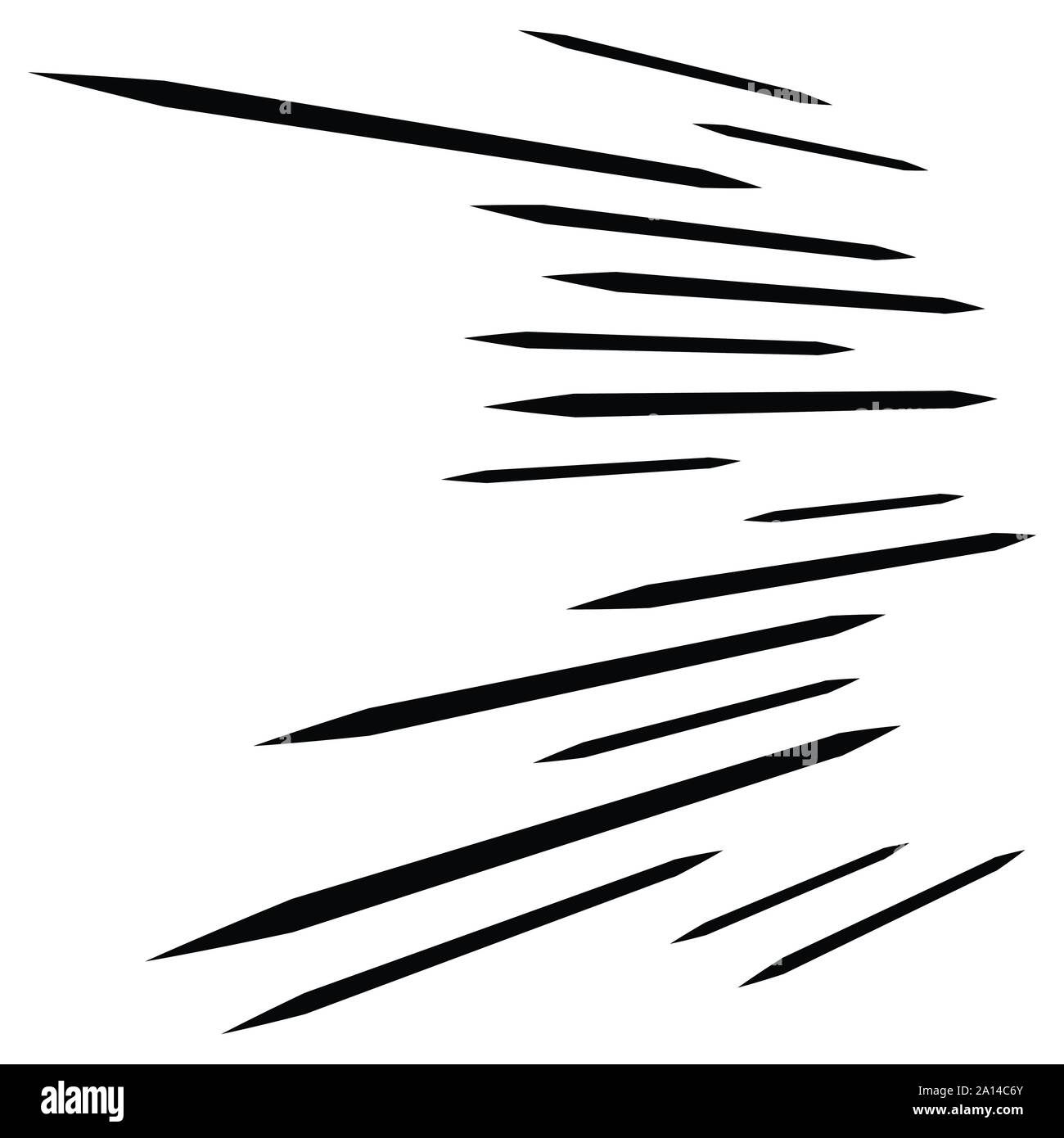 3D Abstract lines. Dynamic straight burst lines in perspective. Radial, radiating stripes. Rapid rays, beams in motion. Action, blast streaks, strips Stock Vector