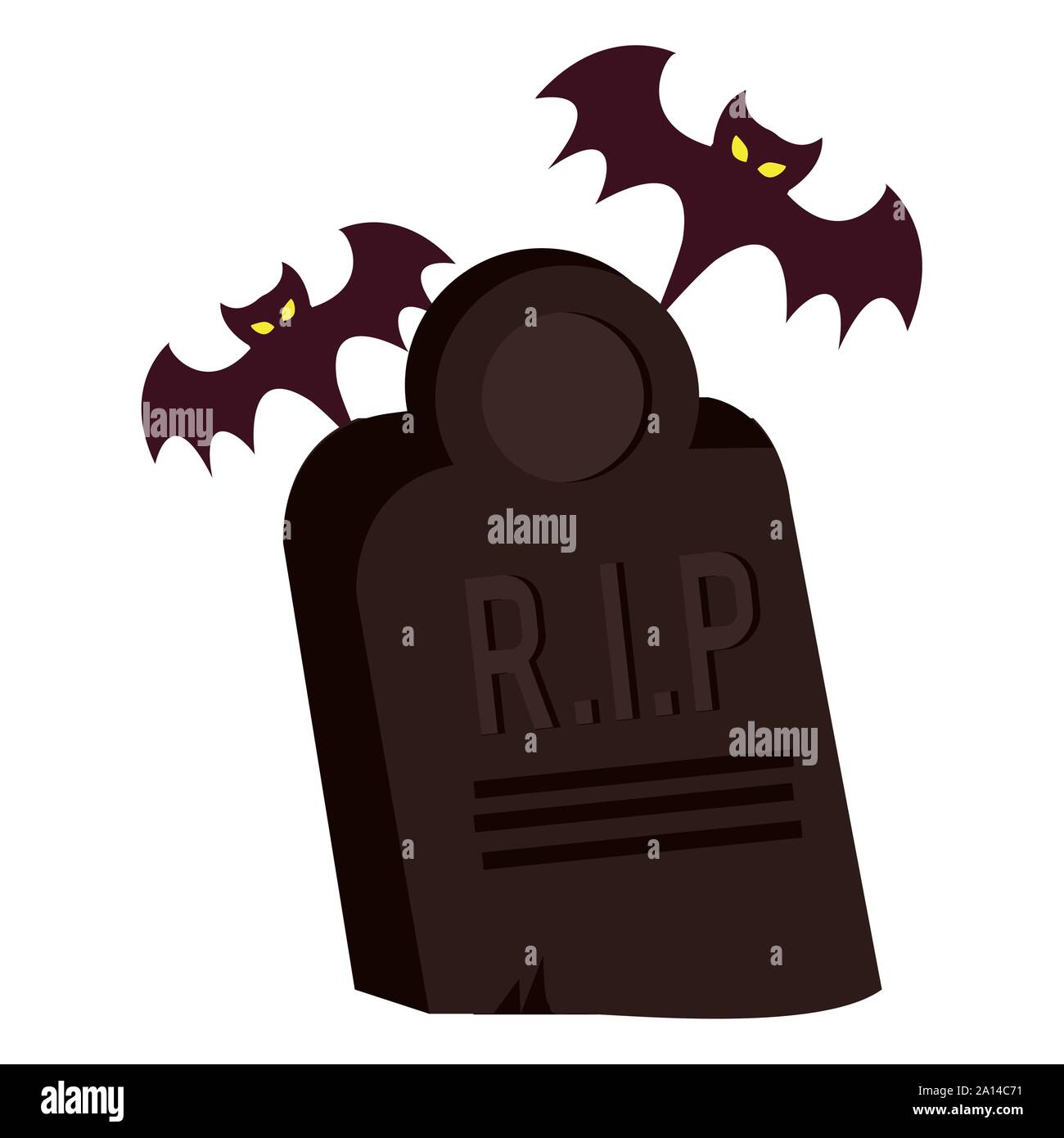 halloween bats flying with graveyard Stock Vector Image & Art - Alamy