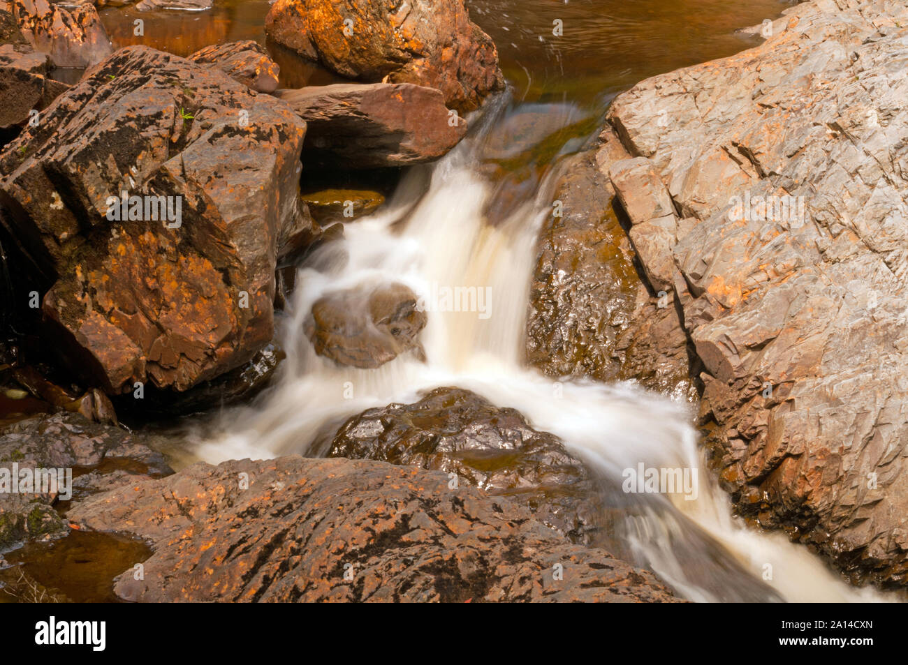 Cascade on the Cataract River in Cataracts Provincial Park in Newfoundland Stock Photo