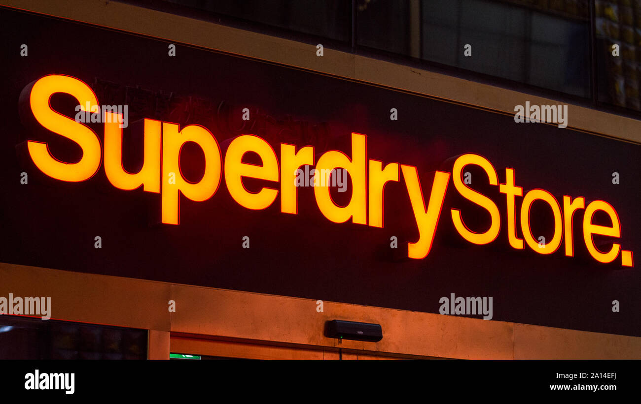 Superdry logo hi-res stock photography and images - Alamy