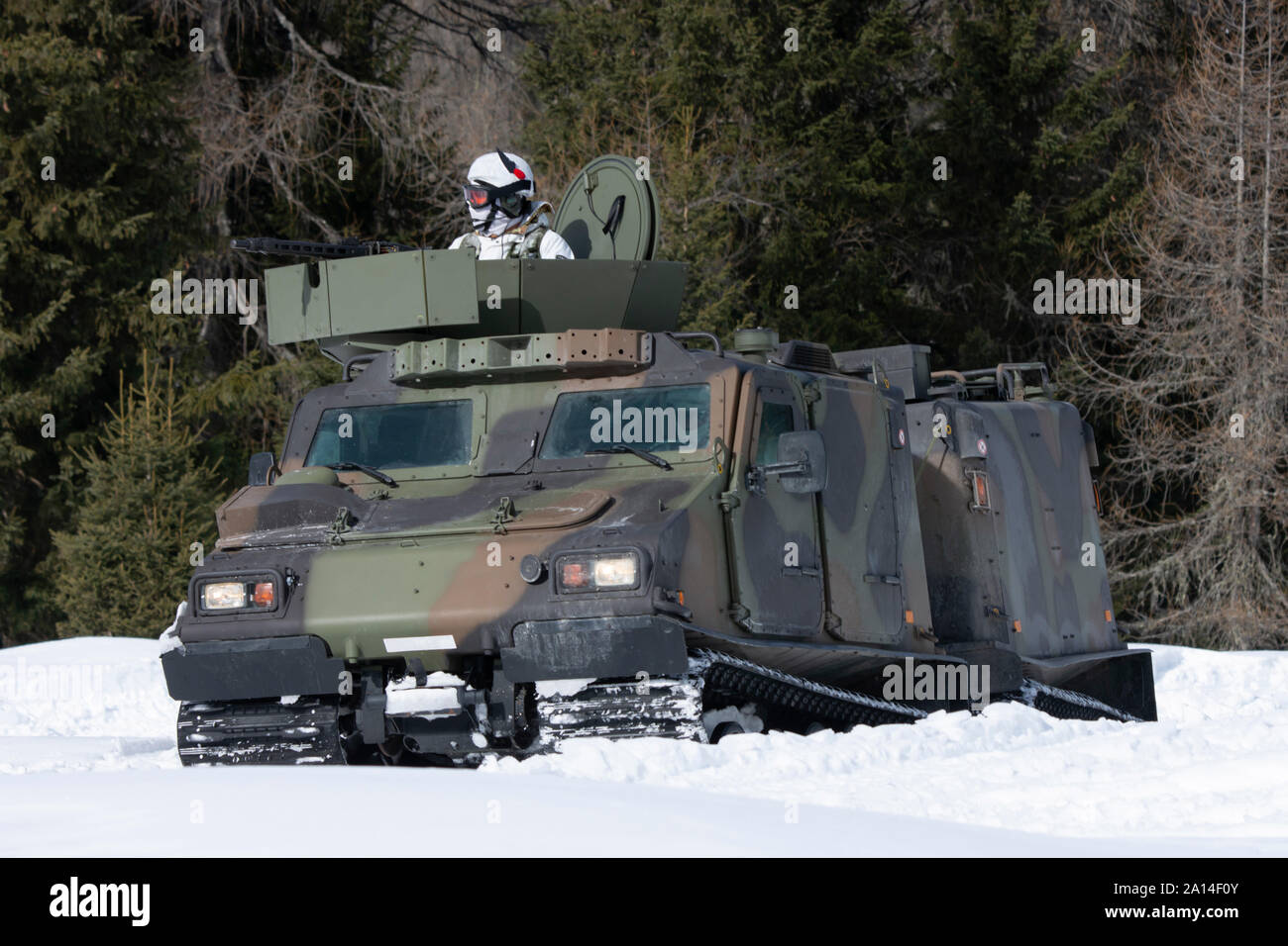 Italian Army Bv 206S armored personnel carrier. Stock Photo