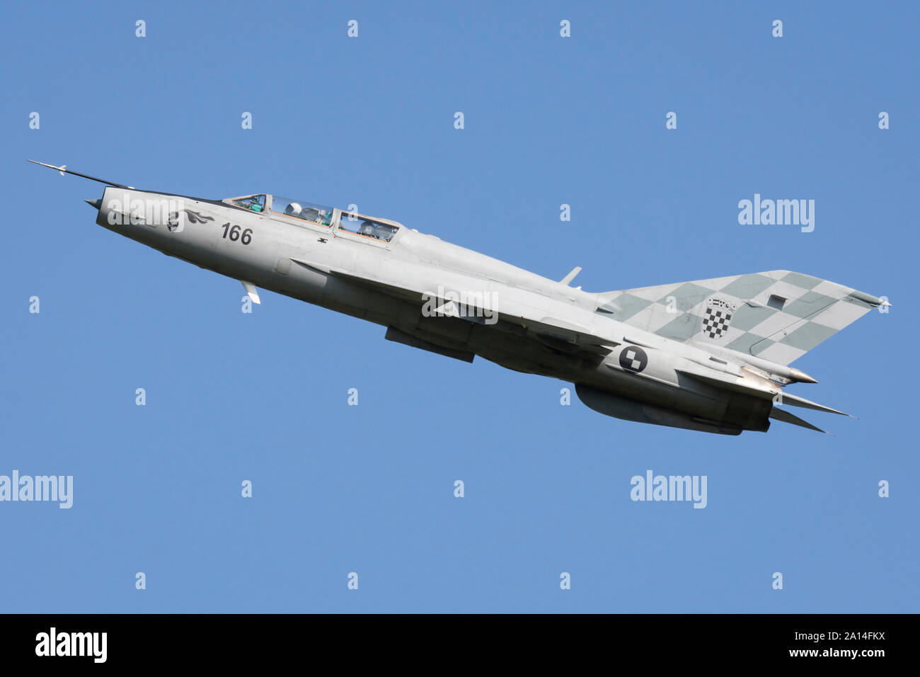 Croatian Air Force MiG-21UM. Stock Photo