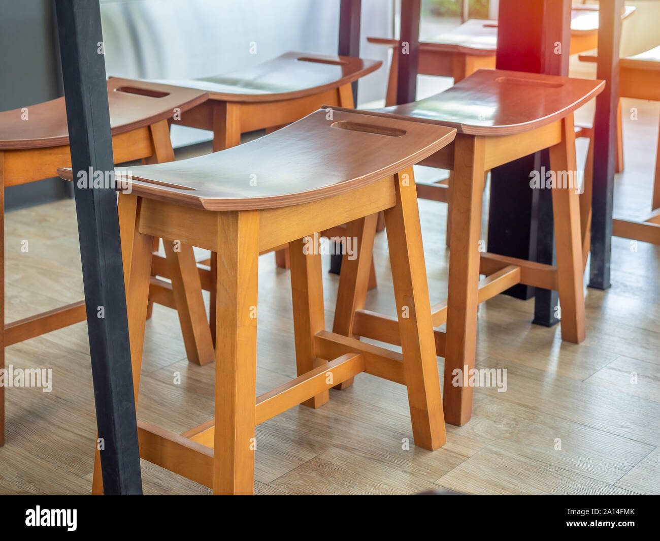 Wooden Shower Stools Decoration In Cafe Wooden Shower Bench Under