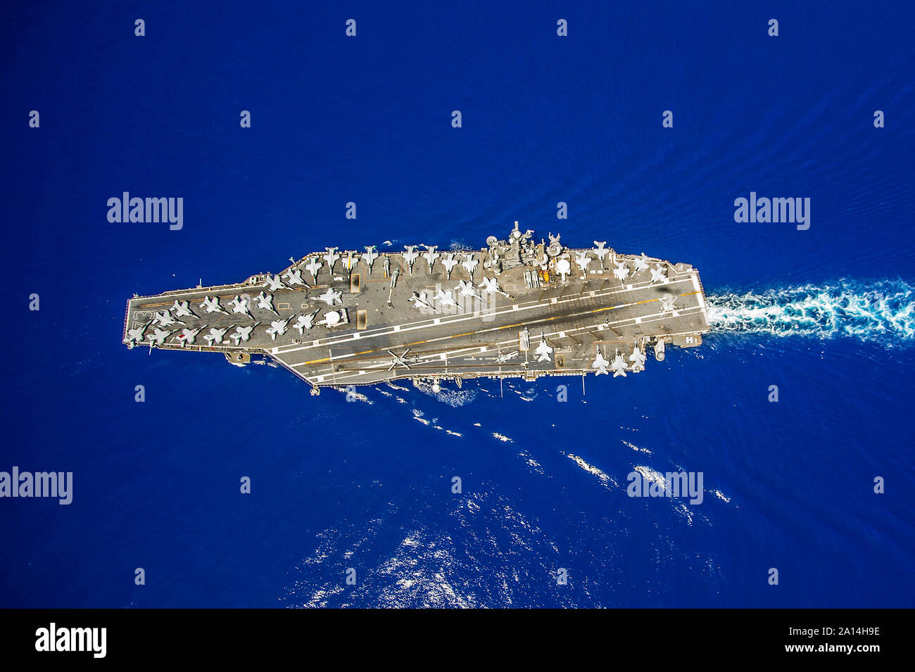 The Nimitz-class aircraft carrier USS George Washington. Stock Photo