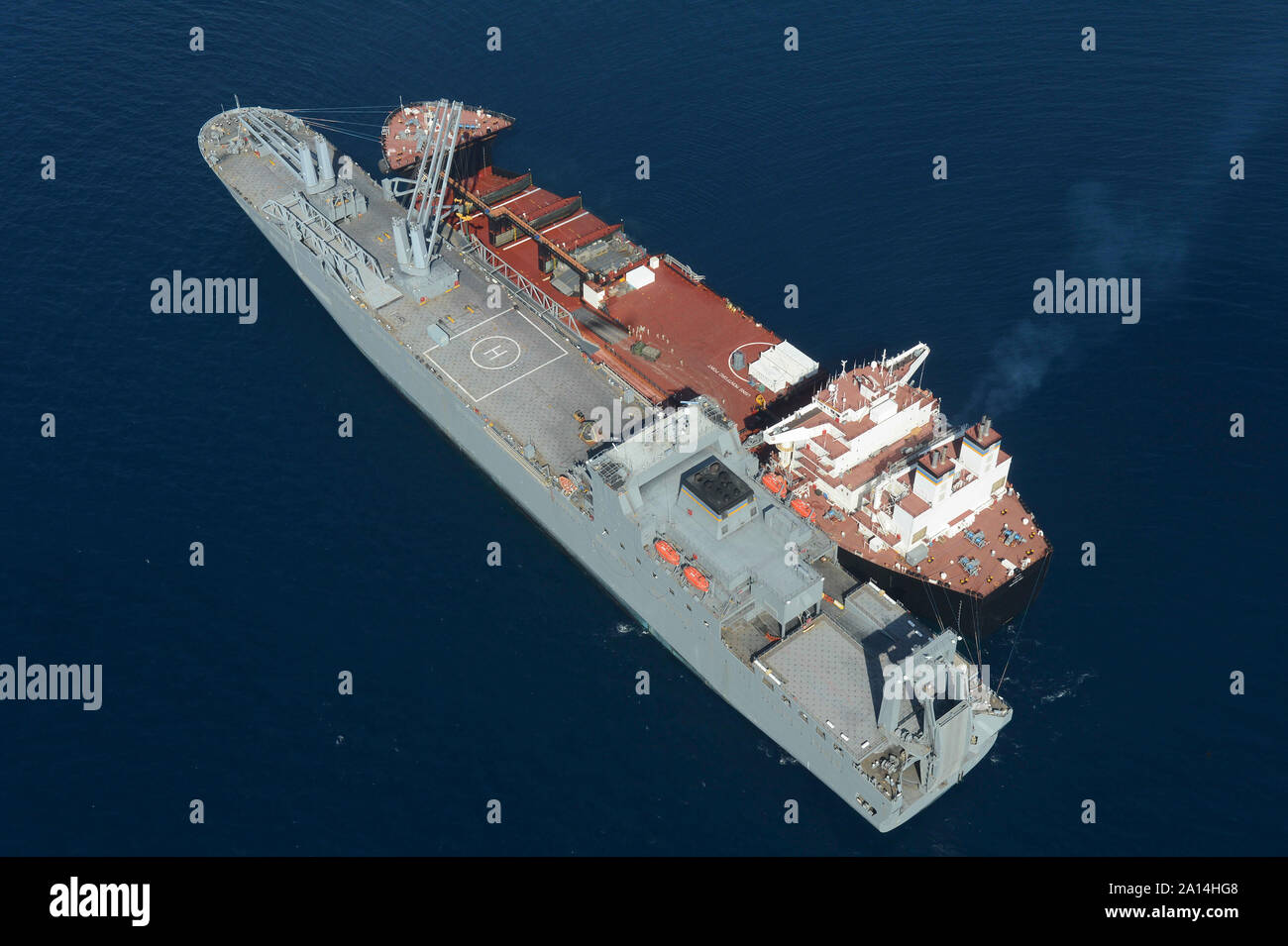 USNS Montford Point and cargo ship USNS Bob Hope moored alongside of ...