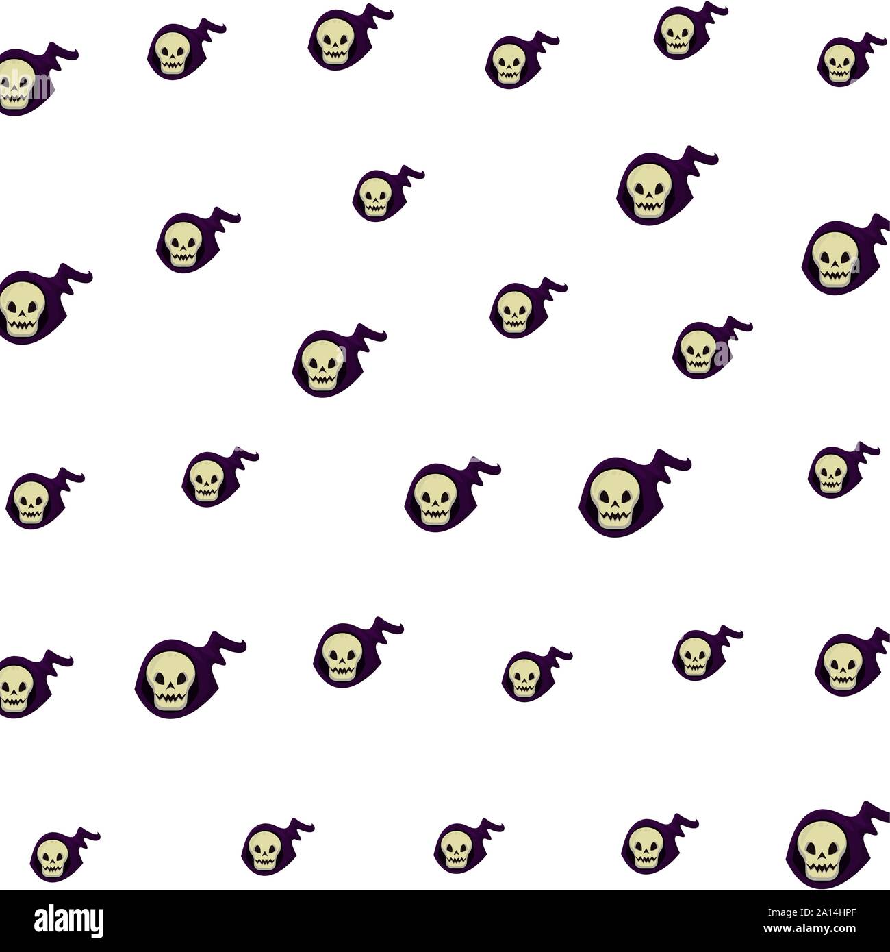 halloween skulls heads pattern background Stock Vector Image & Art - Alamy