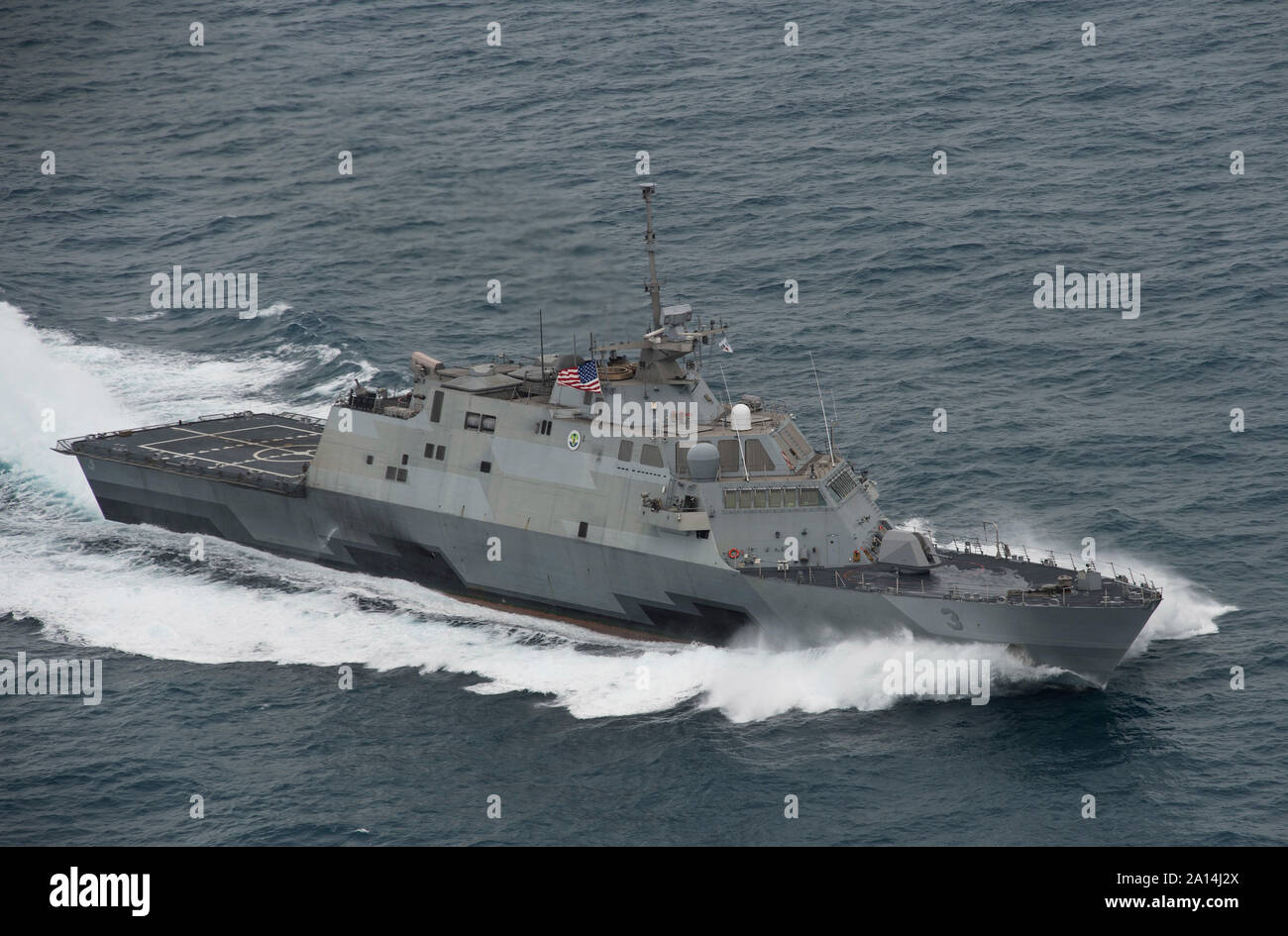 The littoral combat ship USS Fort Worth in the Java Sea. Stock Photo