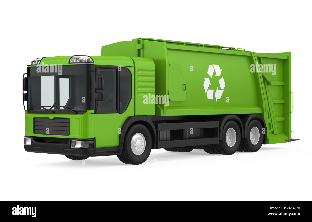 Garbage Truck Isolated Stock Photo