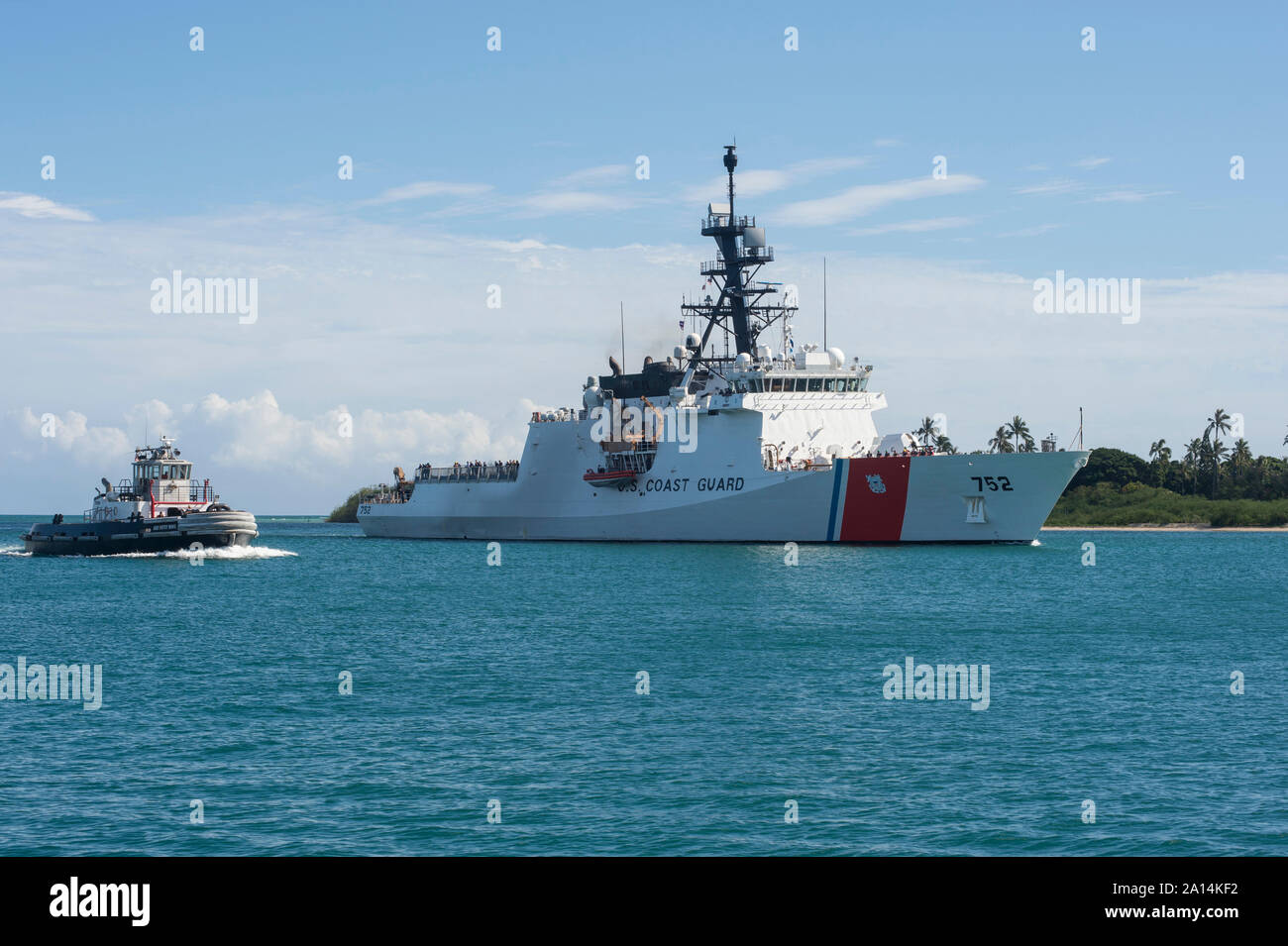 USCG Stratton arrives at Joint Base Pearl Harbor-Hickam, Hawaii Stock ...