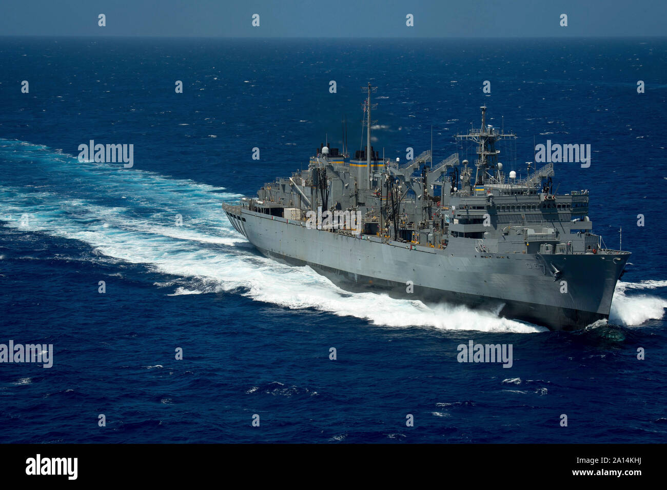 Military Sealift Command fast combat support ship USNS Rainier. Stock Photo