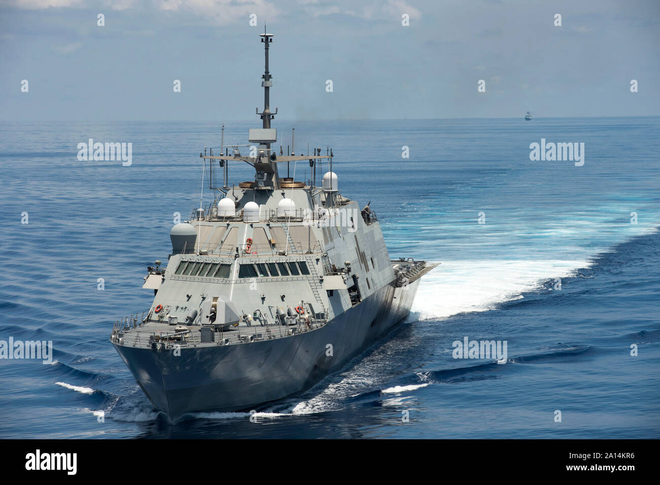 USS Fort Worth conducts patrols in the South China Sea. Stock Photo