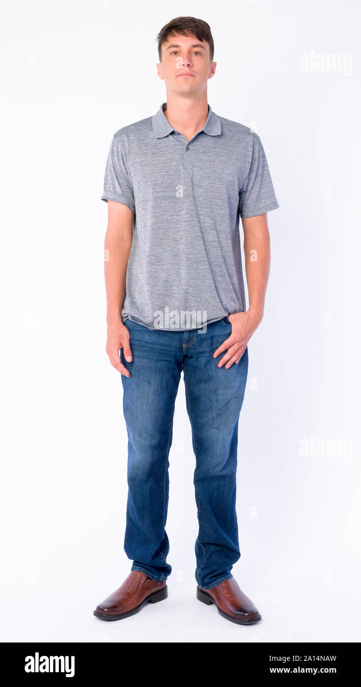 Full body shot of young handsome man Stock Photo - Alamy