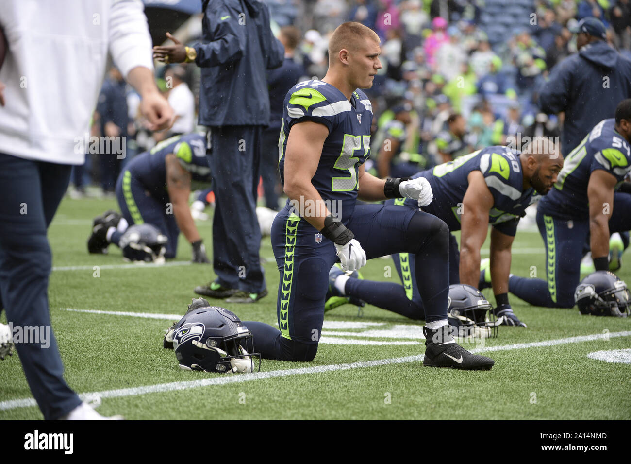 Seattle Seahawks' Cody Barton (57) during the first half of an NFL