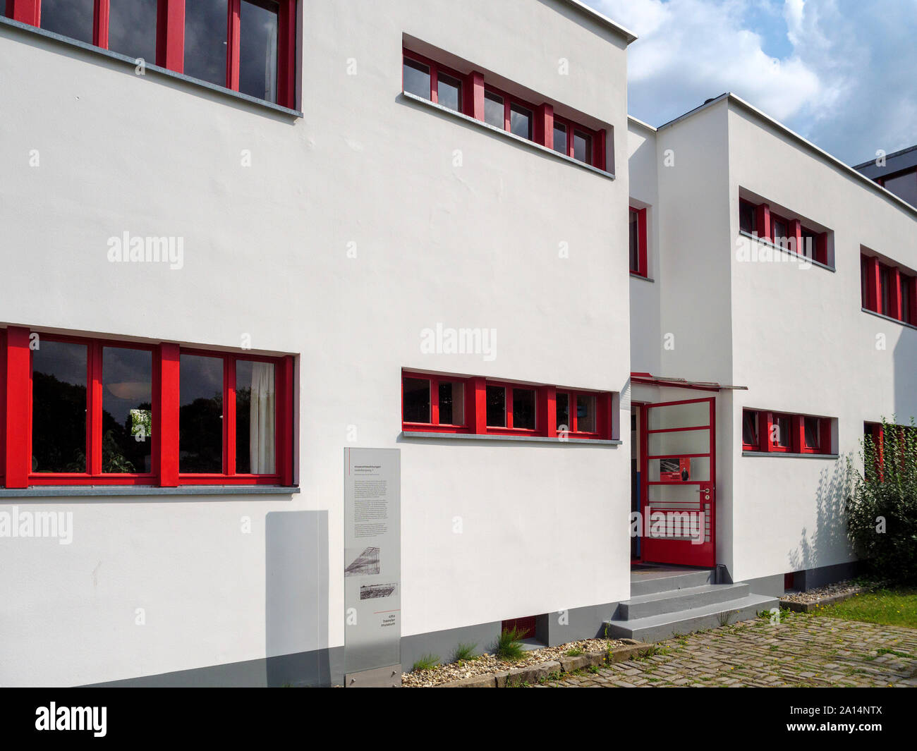 housing area for worker in Bauhaus Museum = Otto Haesler Museum in Celle, Lower Saxony, Germany, Europe Stock Photo