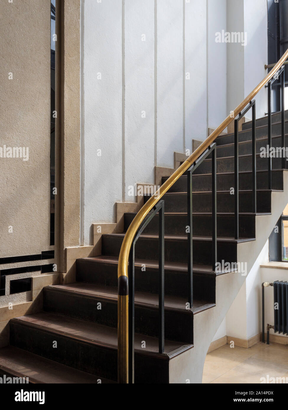 stairs, Fagus Factory, built by Bauhaus archtect Walter Gropius 1911;  Alfeld, Lower Saxony, Germany, Europe, UNESCO heritage site Stock Photo -  Alamy