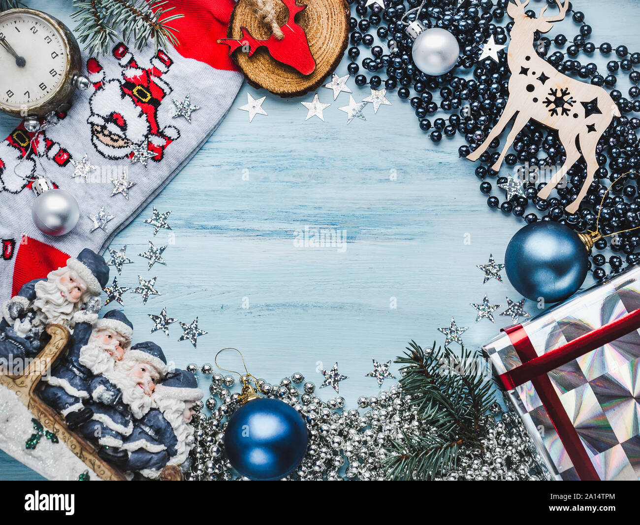 Merry Christmas and Happy New Year 2020. Beautiful card with ...