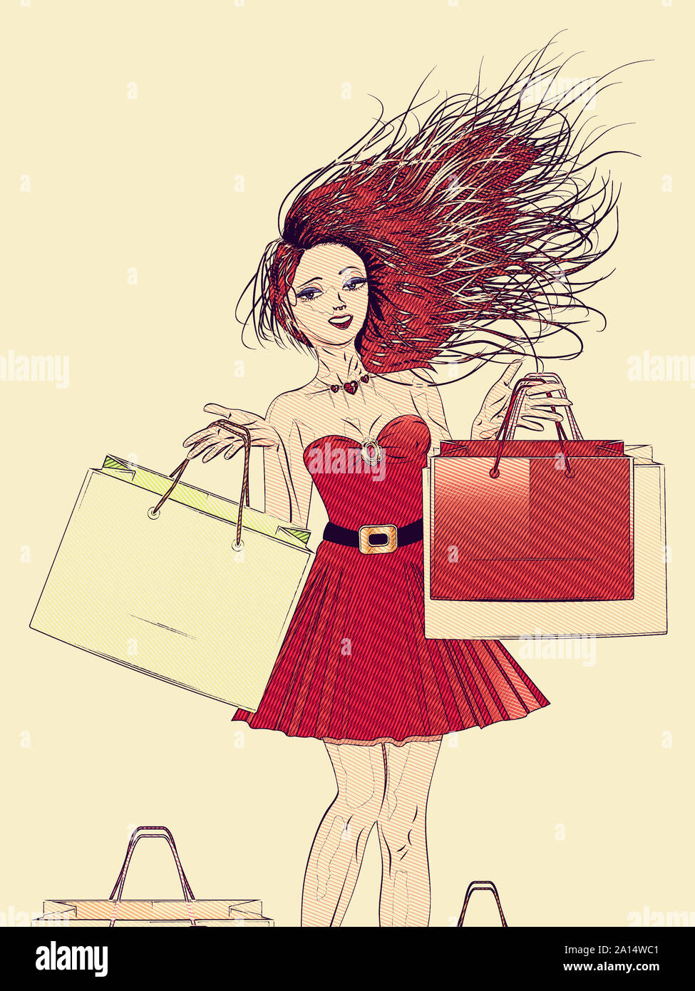 retro style dresses for ladies Unique Vintage Retro Kitchen Print Swing Dress main image 0