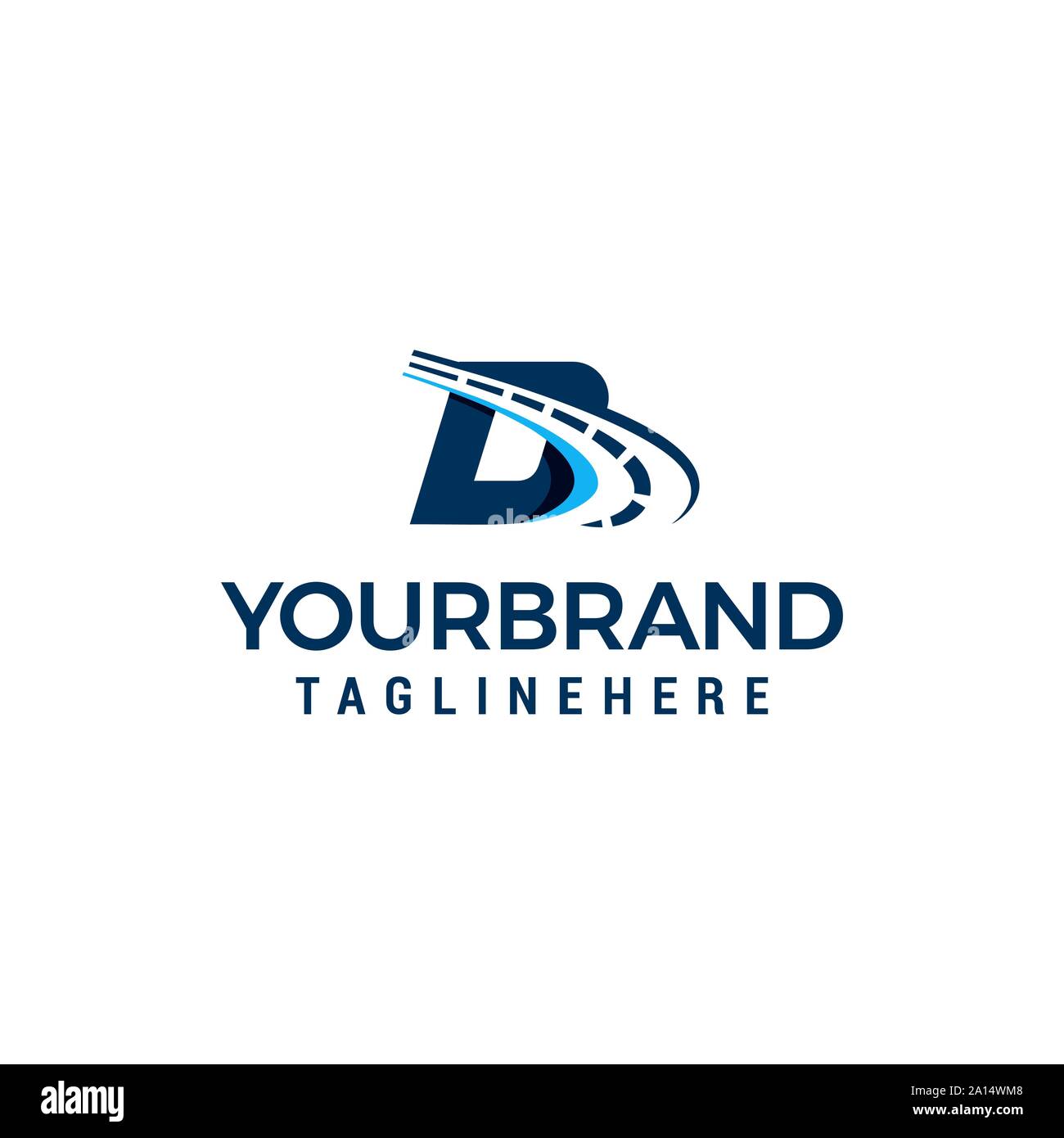 Road Way Asphalt Logo Letter D. D Road Logistics Letter Design in ...