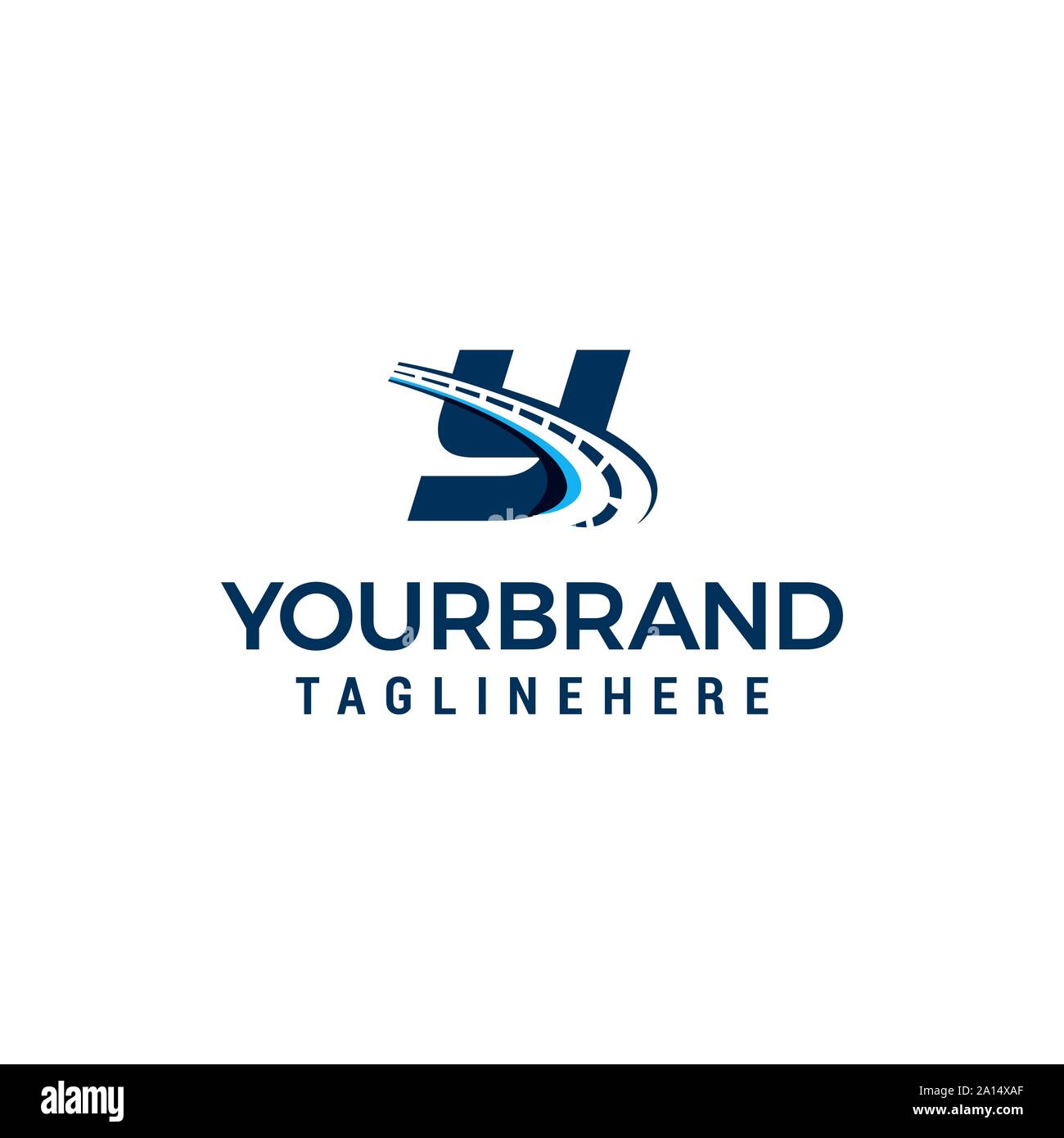 Road Way Asphalt Logo Letter Y. Y Road Logistics Letter Design in ...