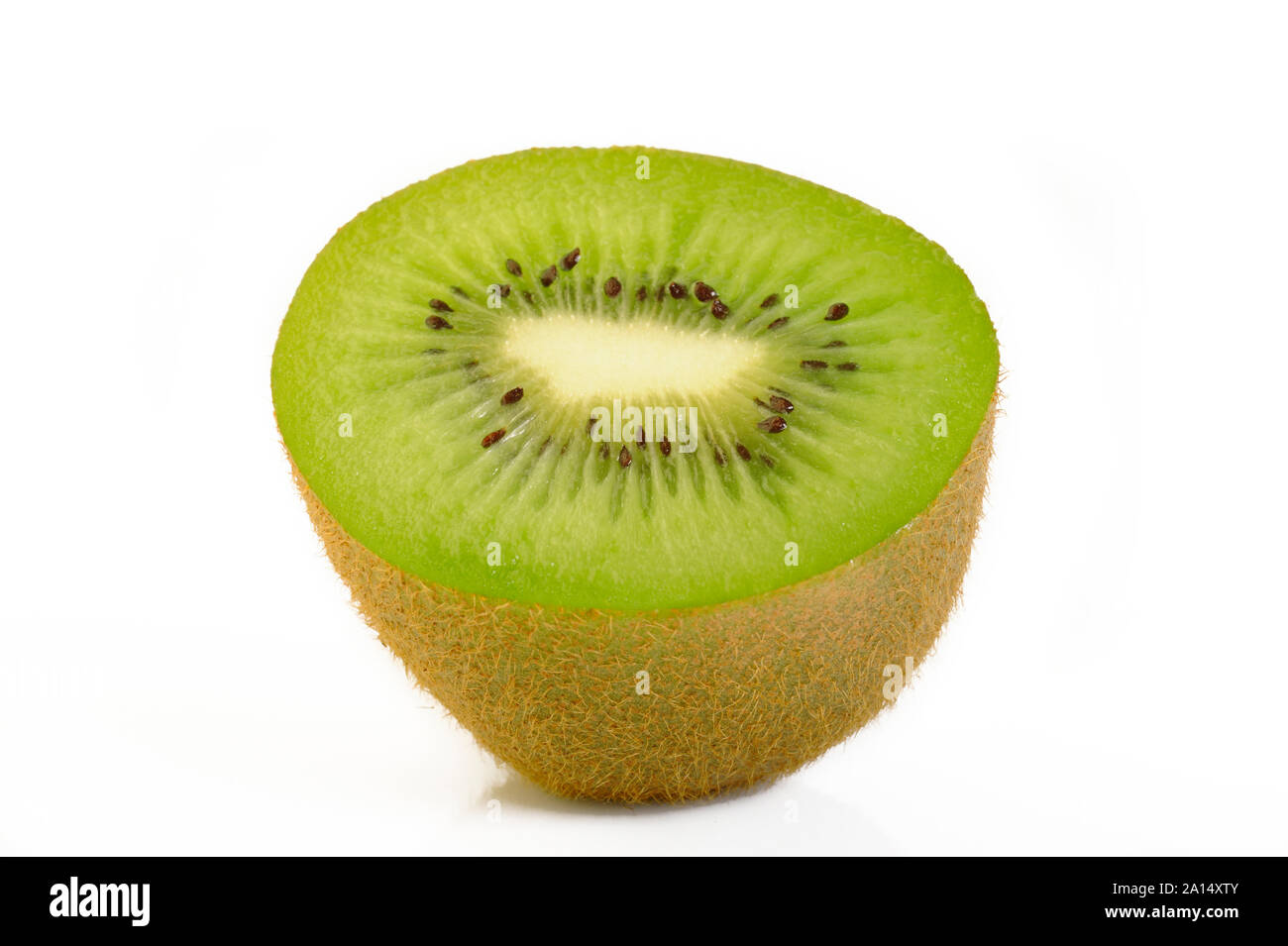 ripe kiwi fruit isolated on white background Stock Photo