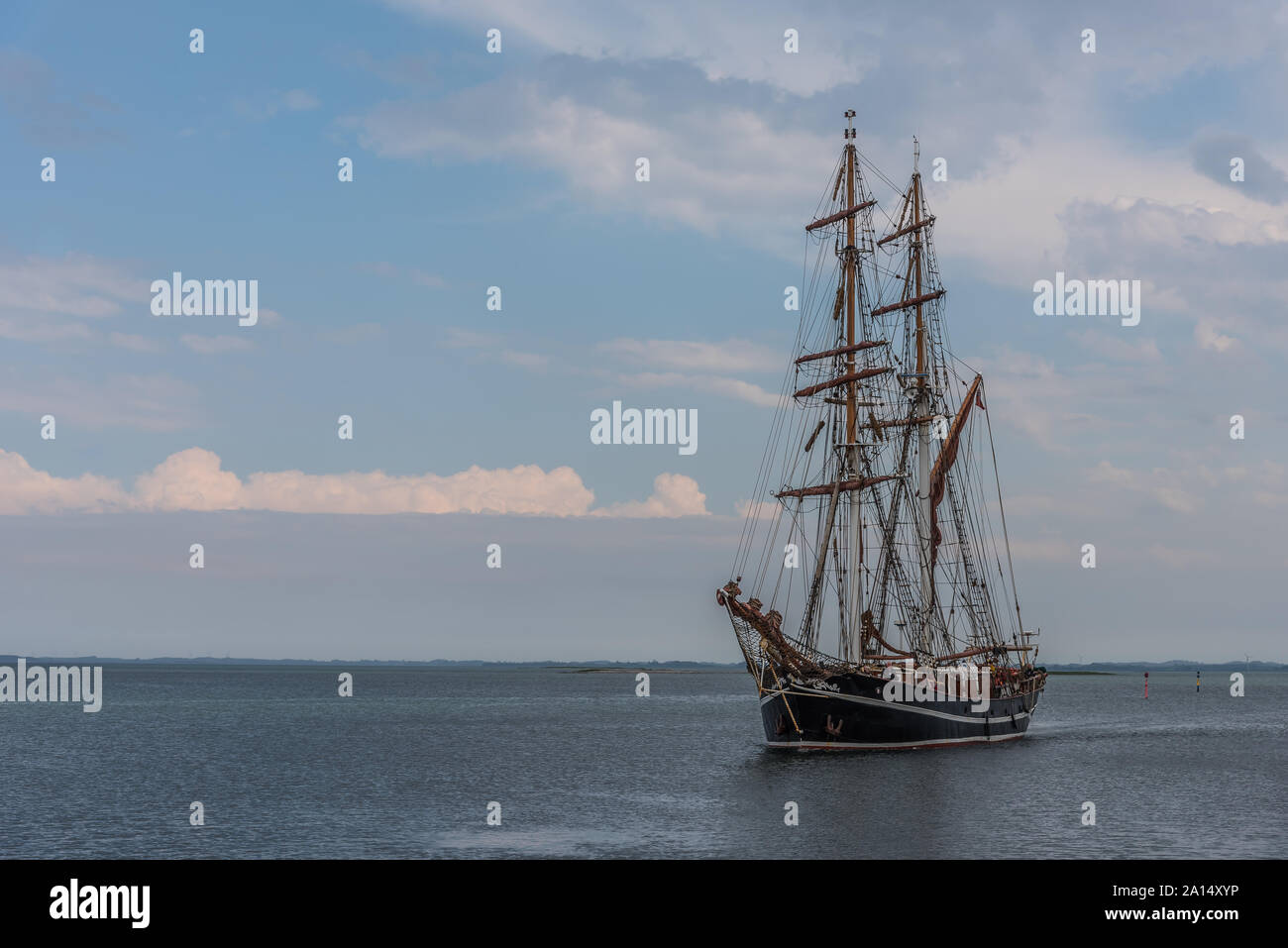 the brig eye of the wind in the sea, July 13, 2019 Stock Photo