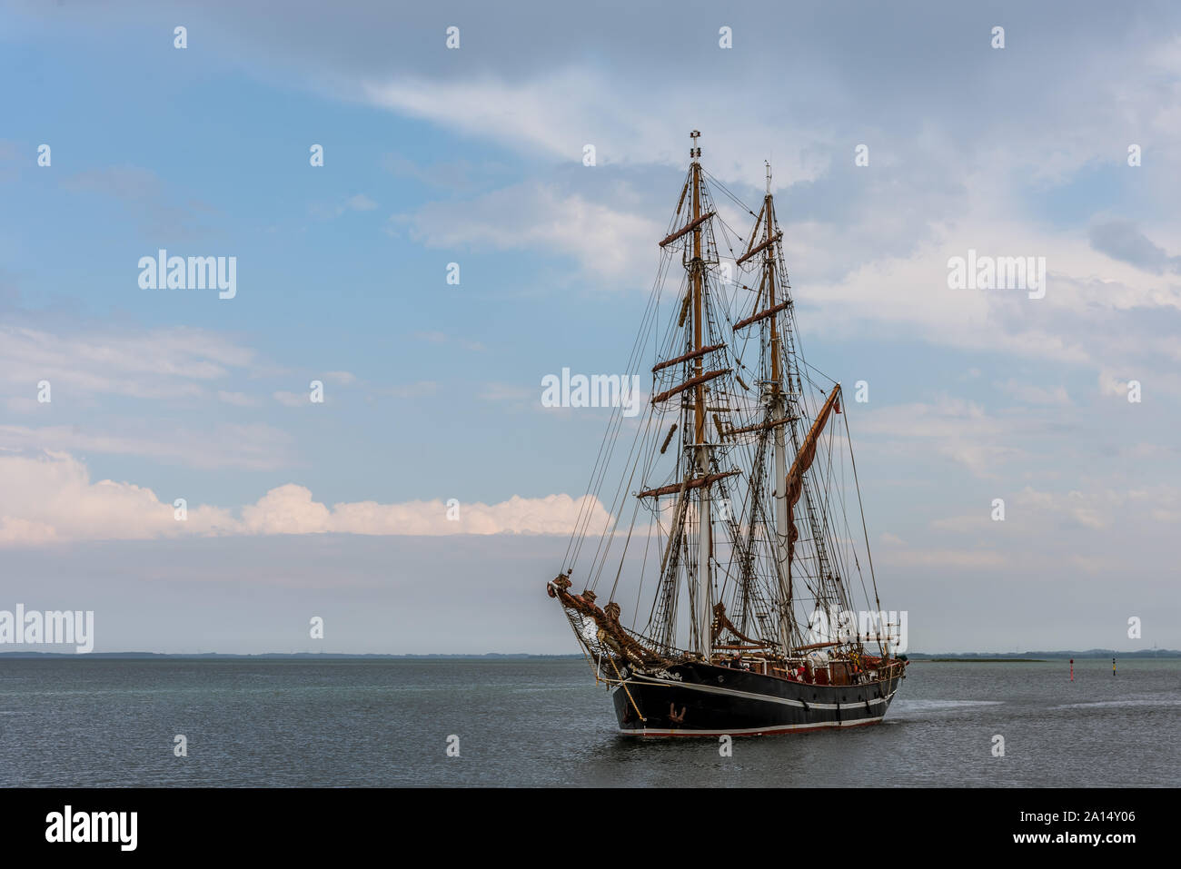the english training ship eye of the wind in the sea, July 13, 2019 Stock Photo