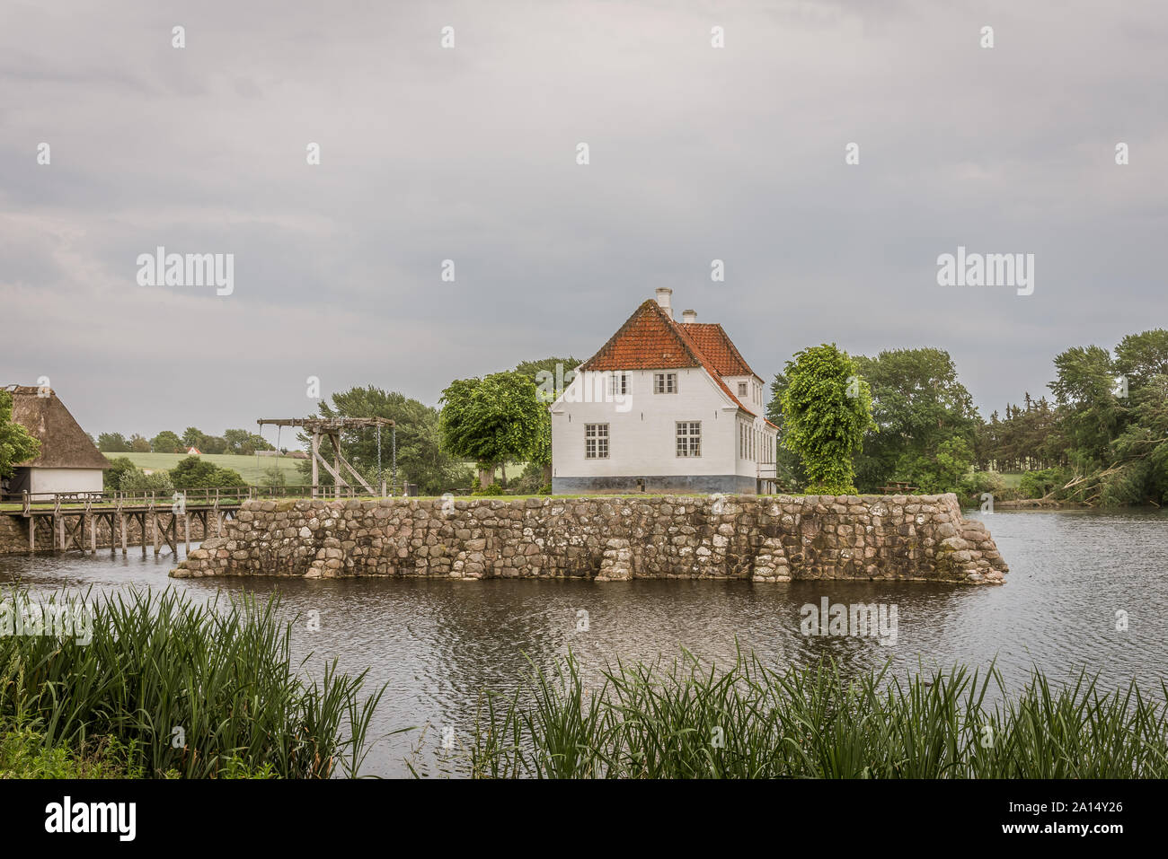 the beautiful mansion house Søbygaard in the island of Ærø in Denmark, July 13, 2019 Stock Photo